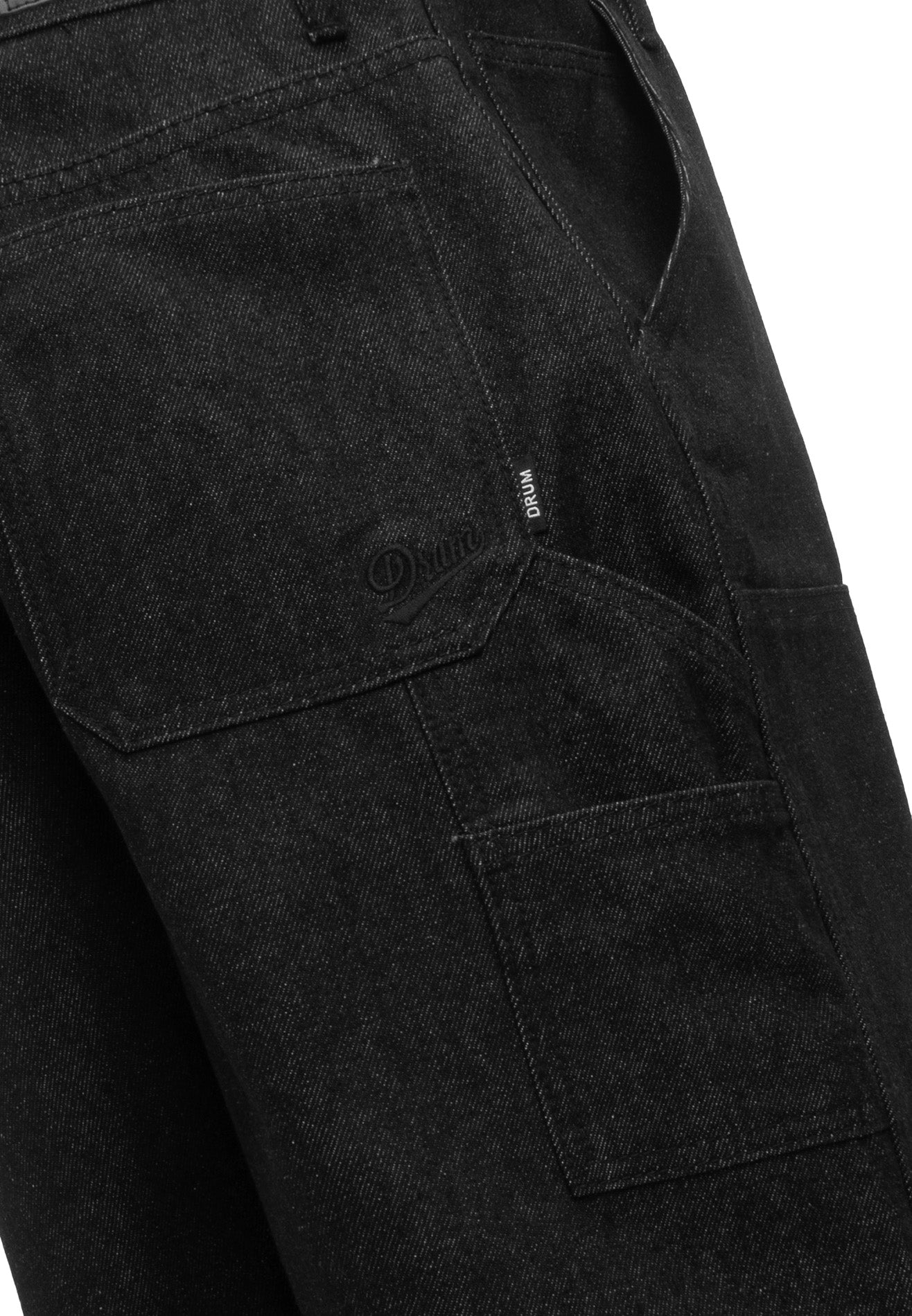 DRUM S. Pocket Cargo Baggy Short Jeans- Black