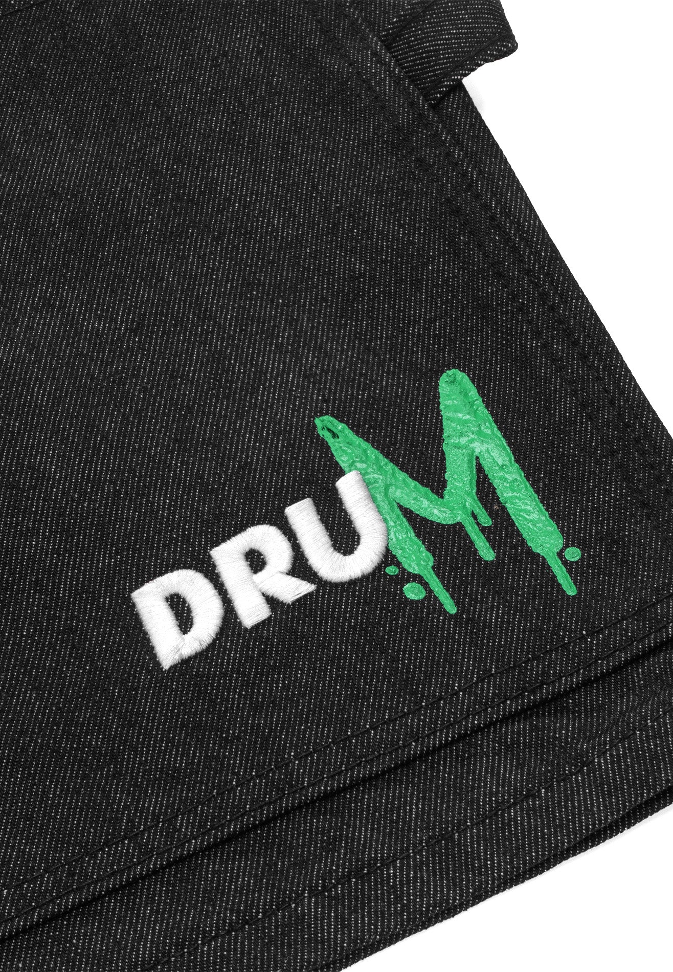 DRUM X MAQ Pocket Cargo Baggy Short Jeans- Black