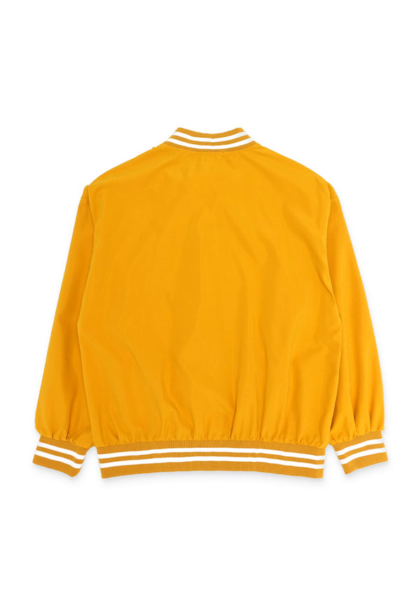C Patch Baseball Style Jacket- Yellow