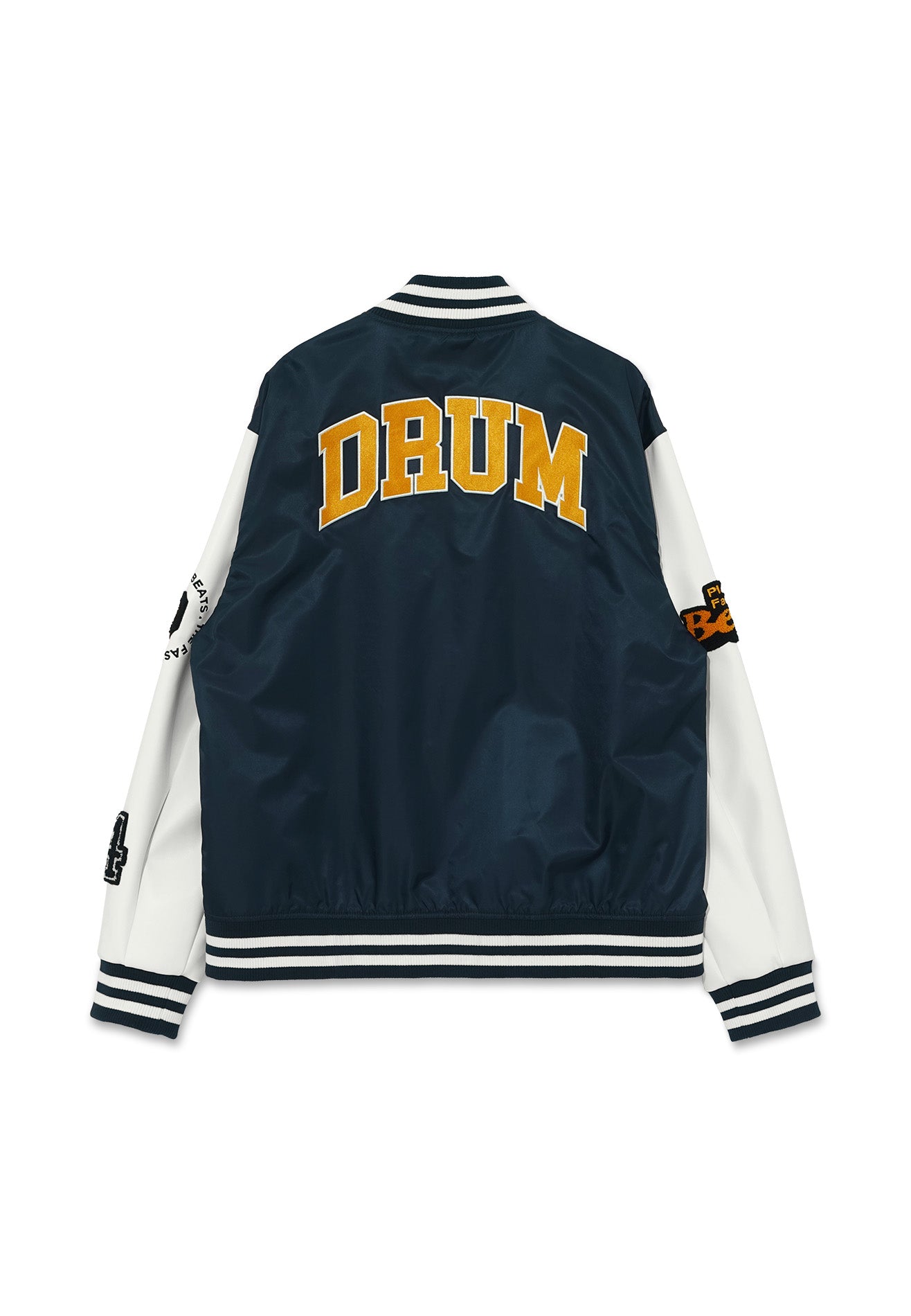 SELECT Embroidery Patches Varsity Jacket - Navy