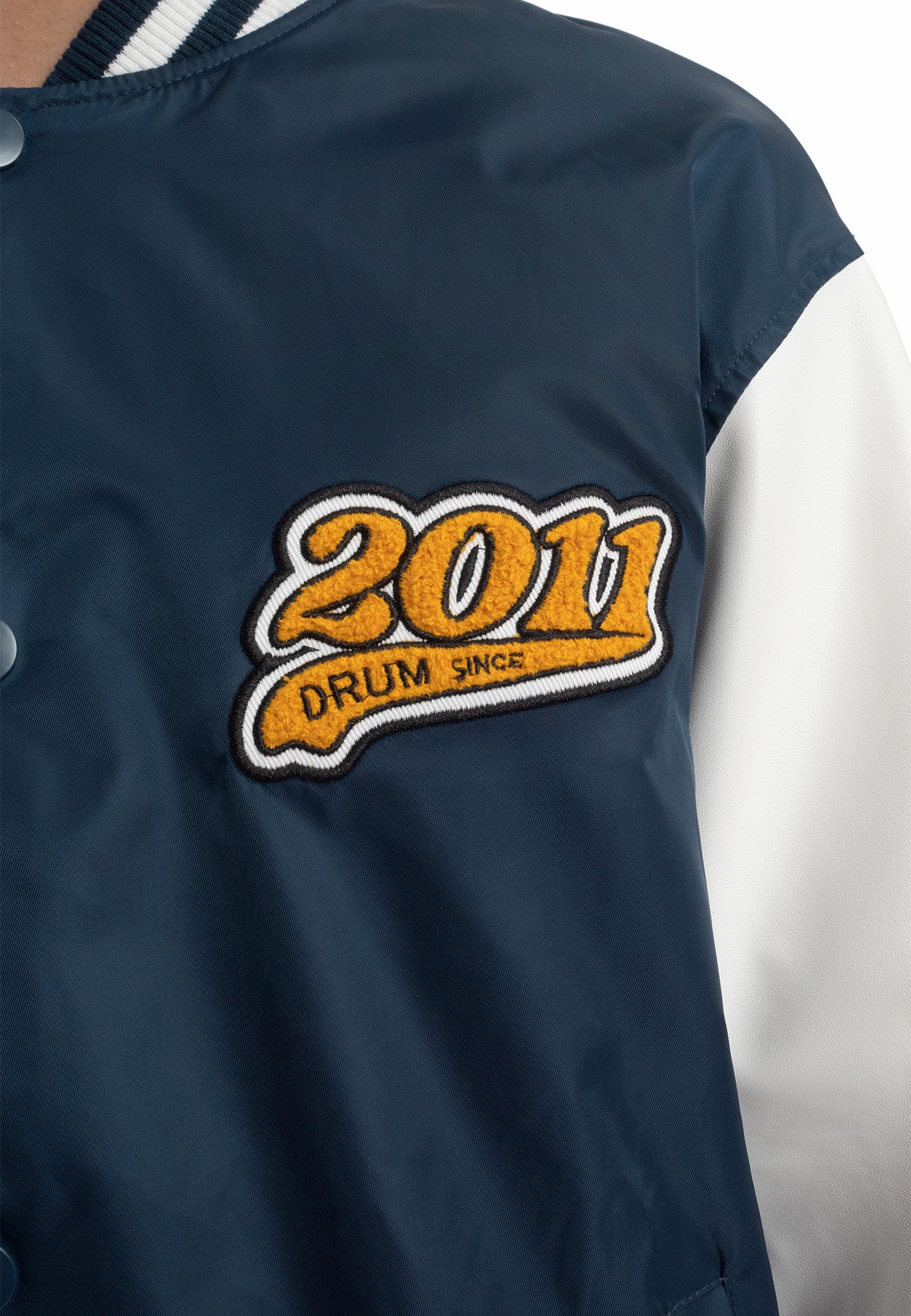 SELECT Embroidery Patches Varsity Jacket - Navy