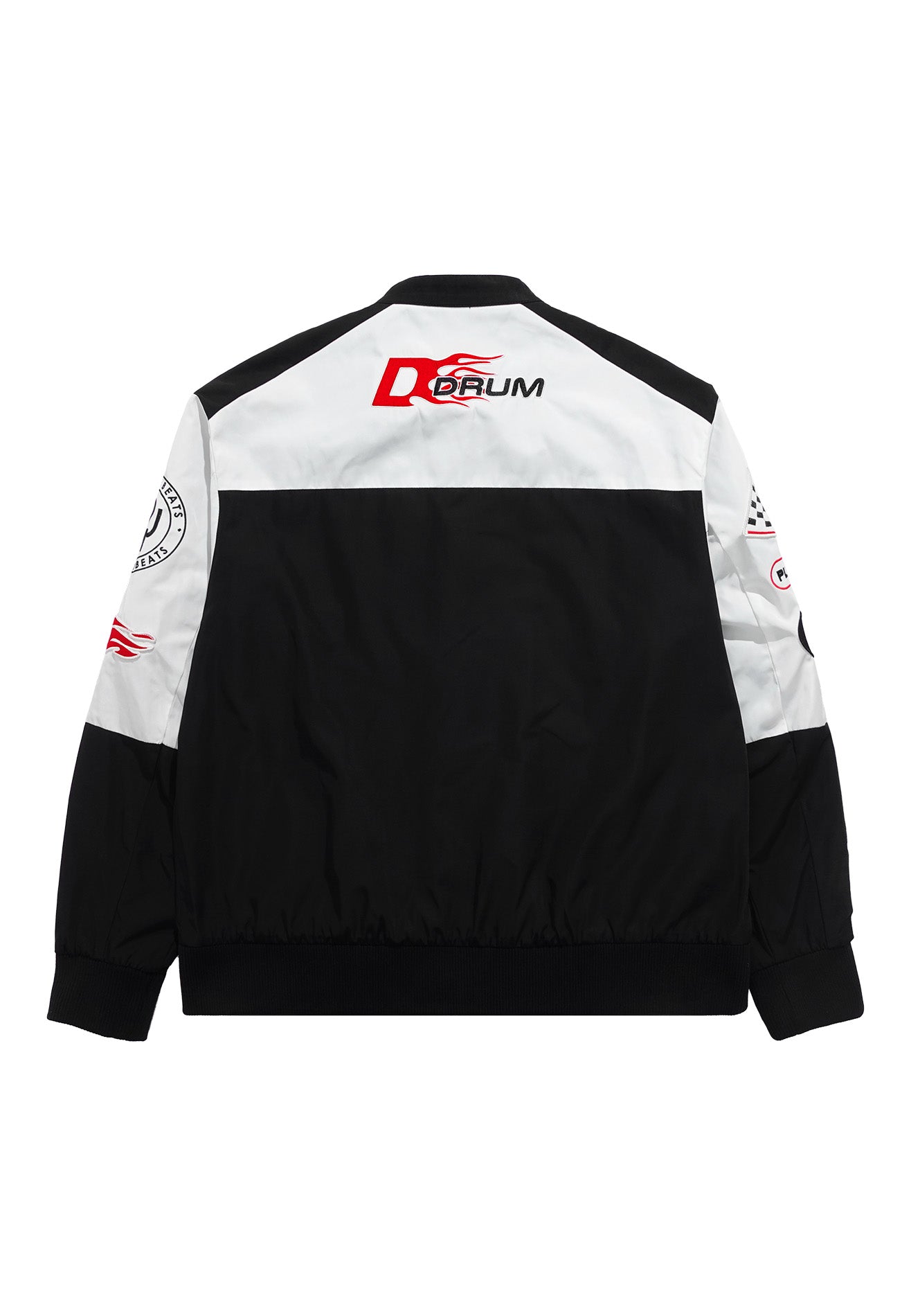 SELECT Embroidery Patches Racing Collection Jacket - Black