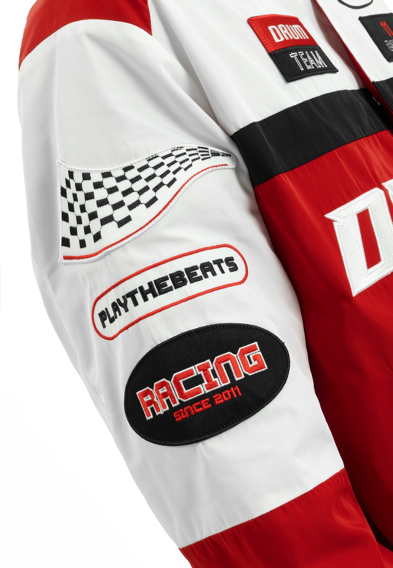 SELECT Embroidery Patches Racing Collection Jacket - Red