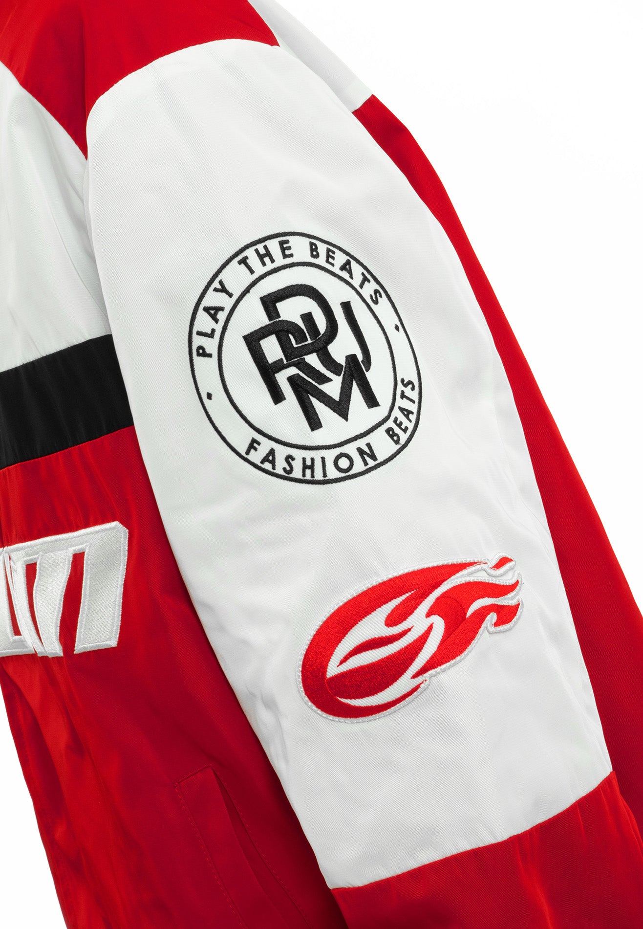 SELECT Embroidery Patches Racing Collection Jacket - Red