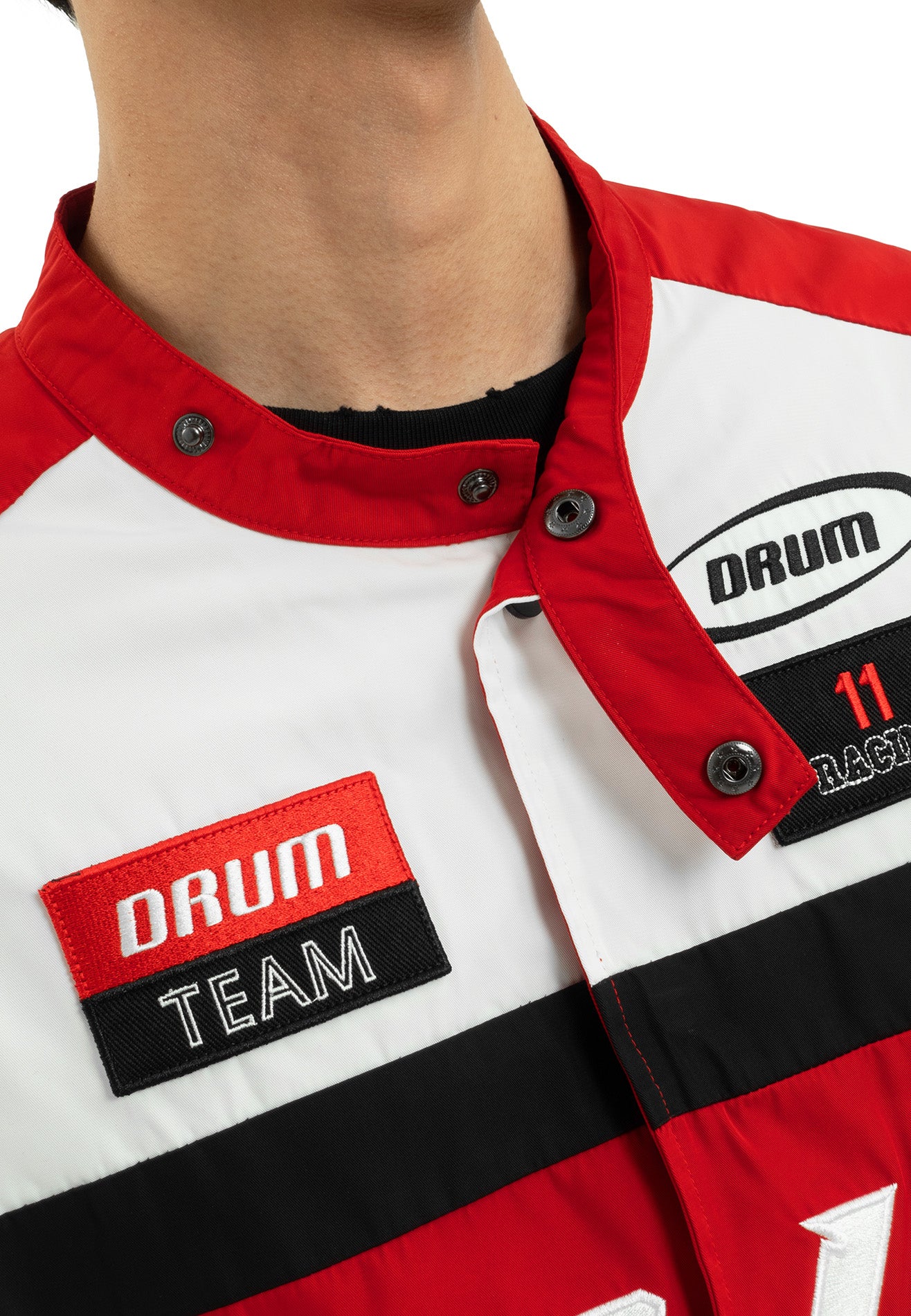 SELECT Embroidery Patches Racing Collection Jacket - Red