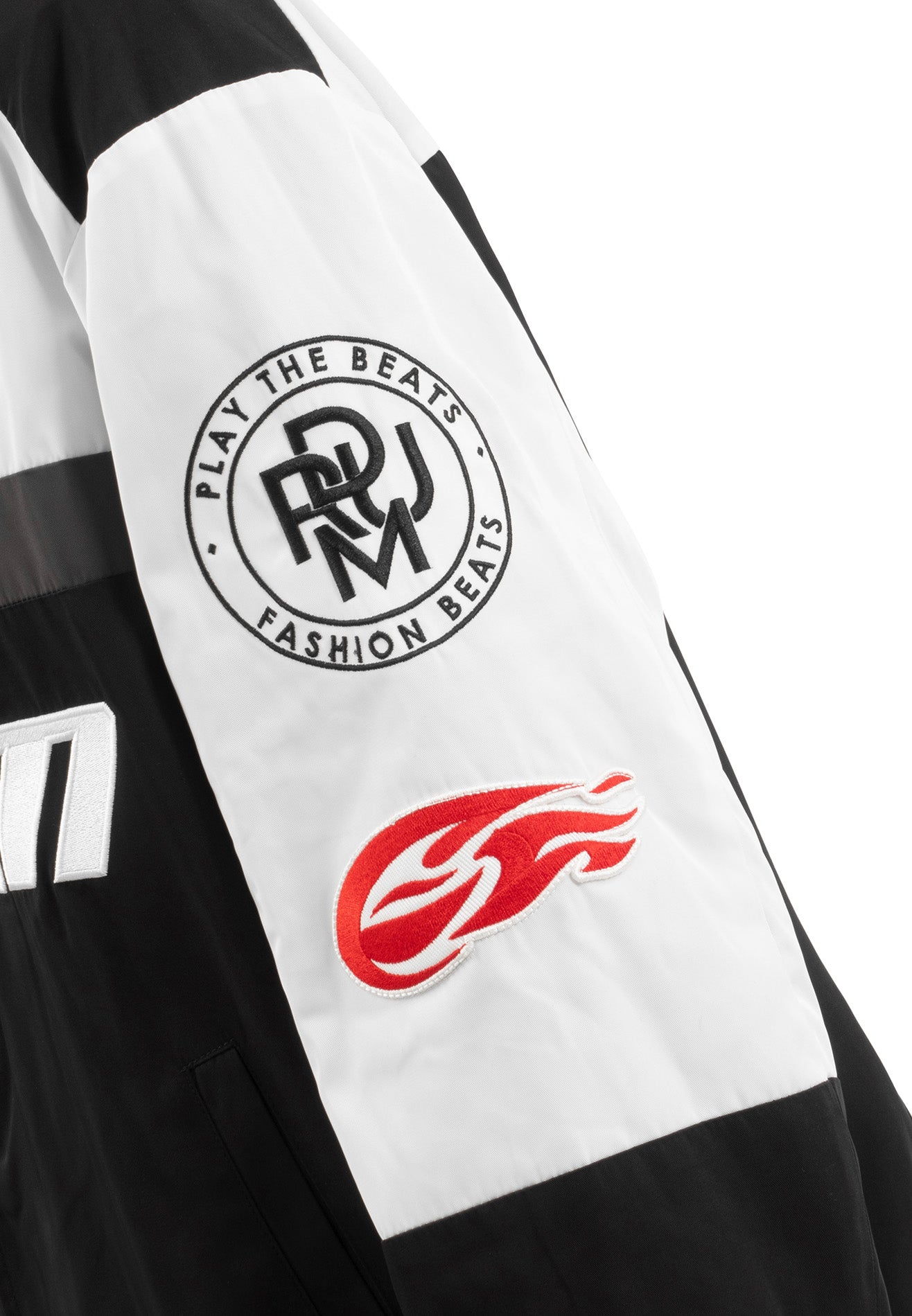 SELECT Embroidery Patches Racing Collection Jacket - Black