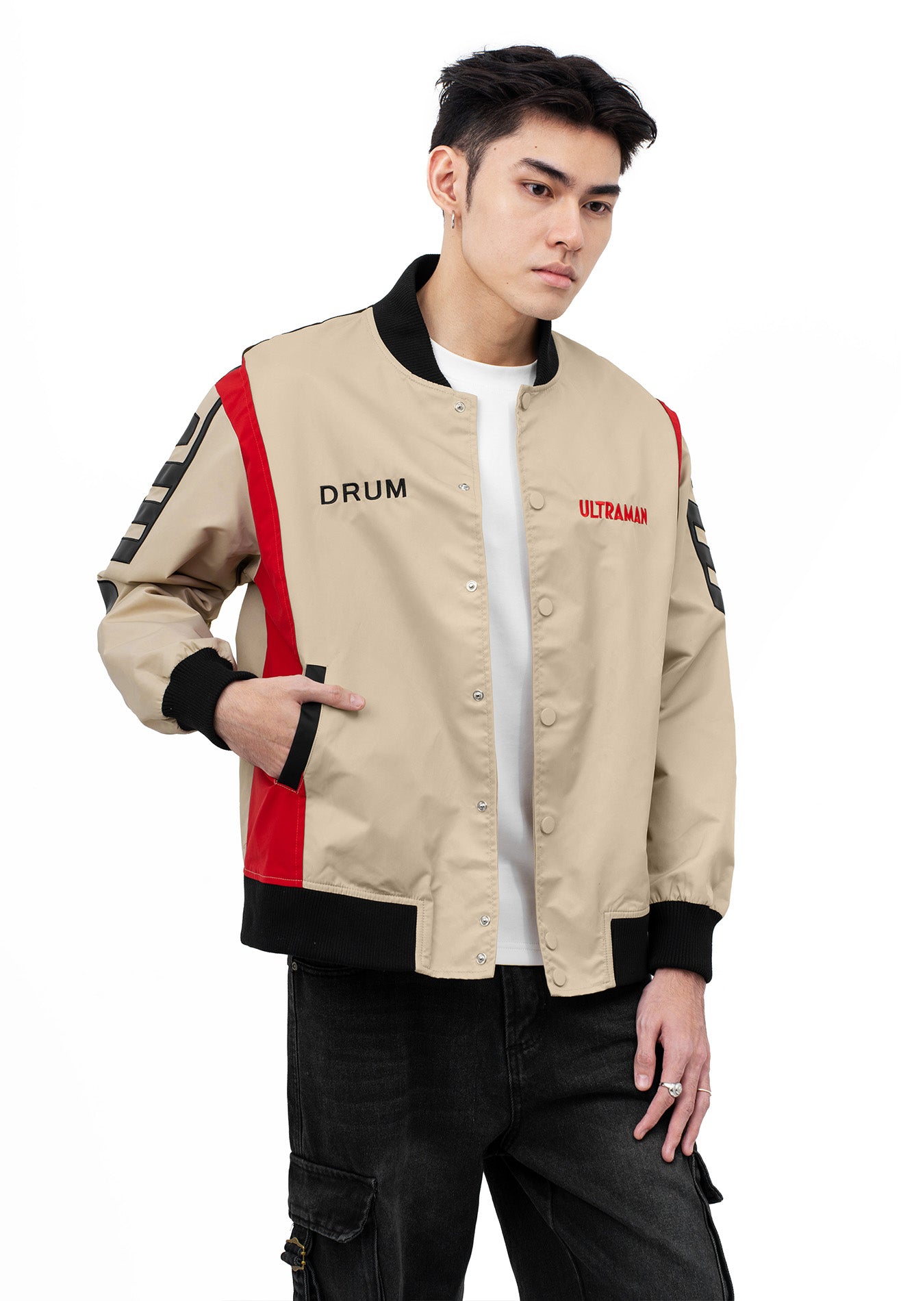 DRUM | ULTRAMAN Captain inspired Jacket- Light Khaki