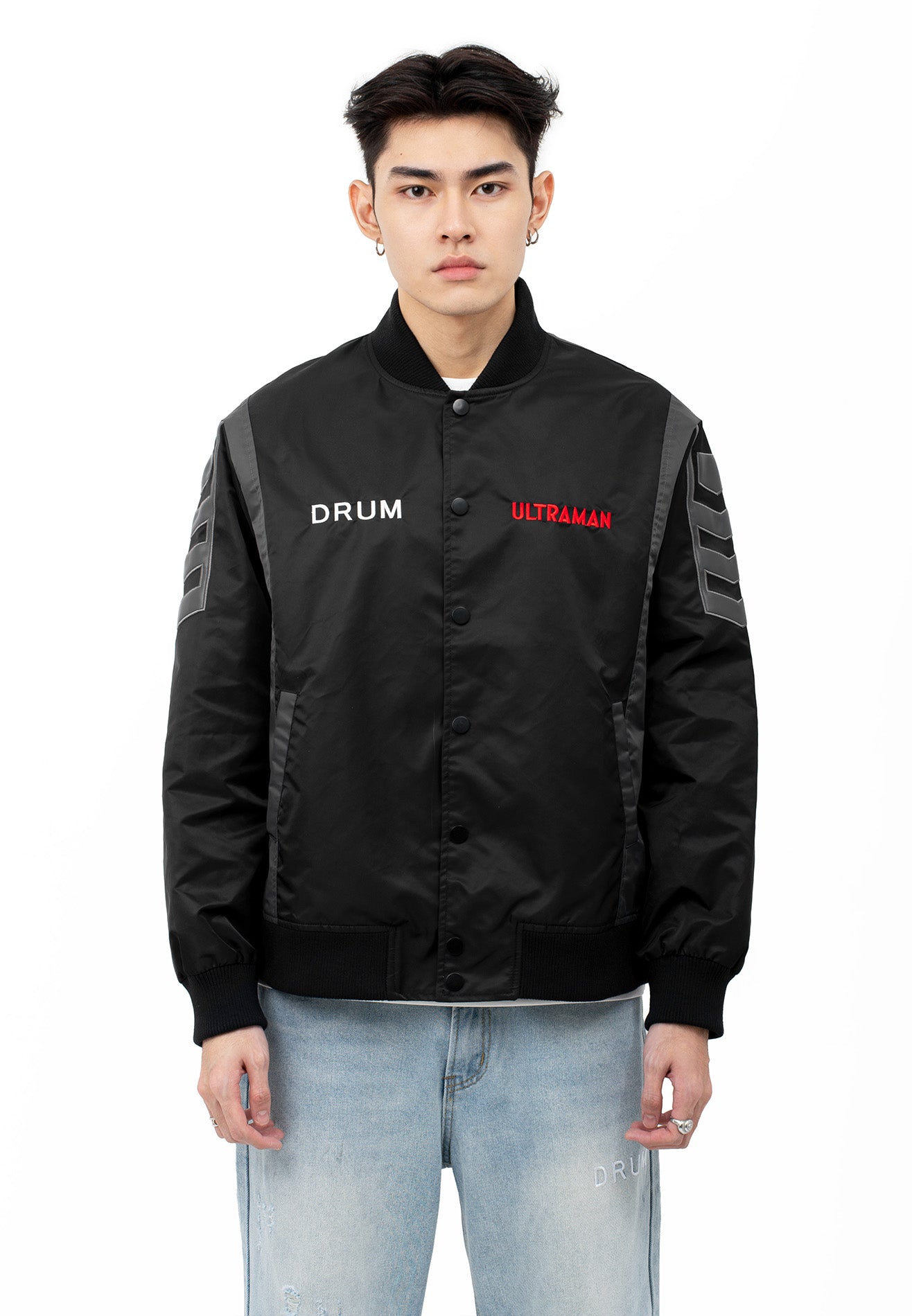 DRUM | ULTRAMAN Captain inspired Jacket- Black