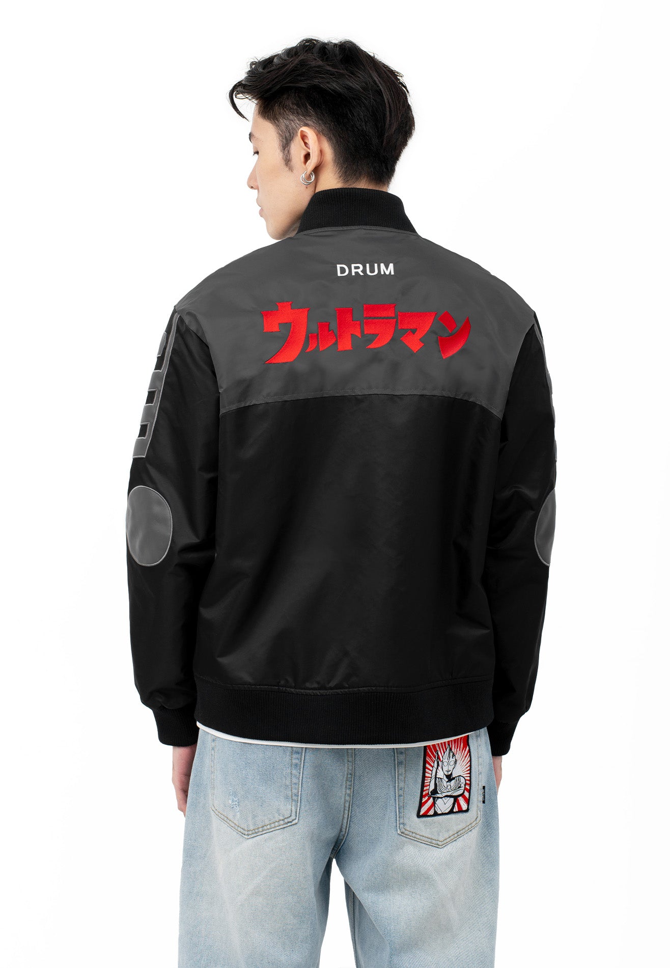DRUM | ULTRAMAN Captain inspired Jacket- Black