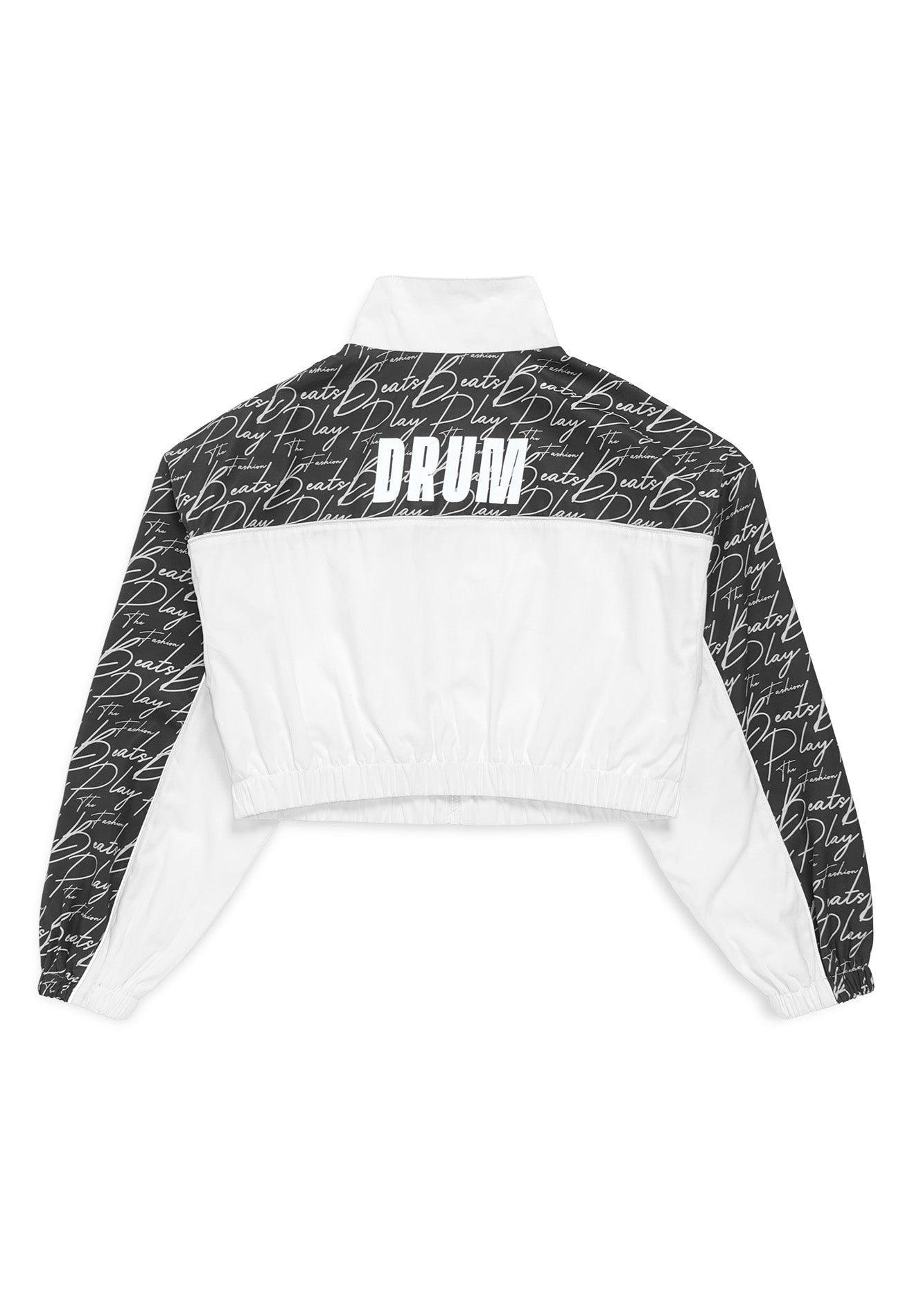 Select Women Lightweight Reflective Print Crop Jacket- White