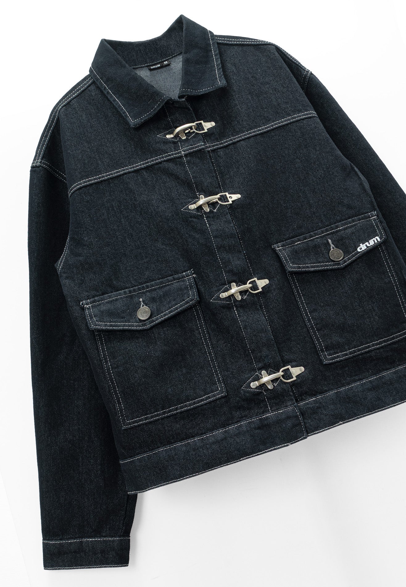DRUM S. Denim Syndicate Clasp Buckle Jacket- Navy