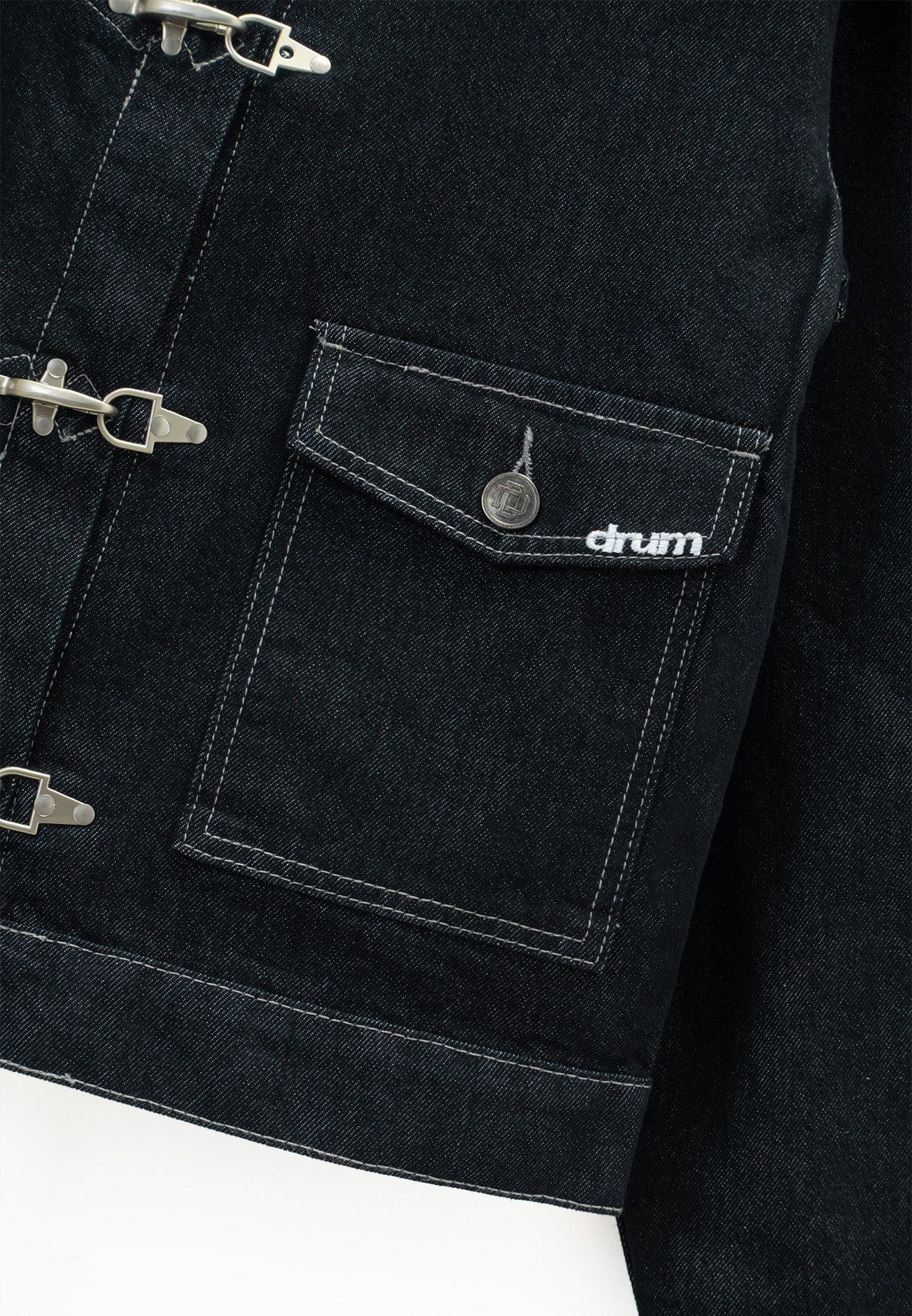 DRUM S. Denim Syndicate Clasp Buckle Jacket- Navy
