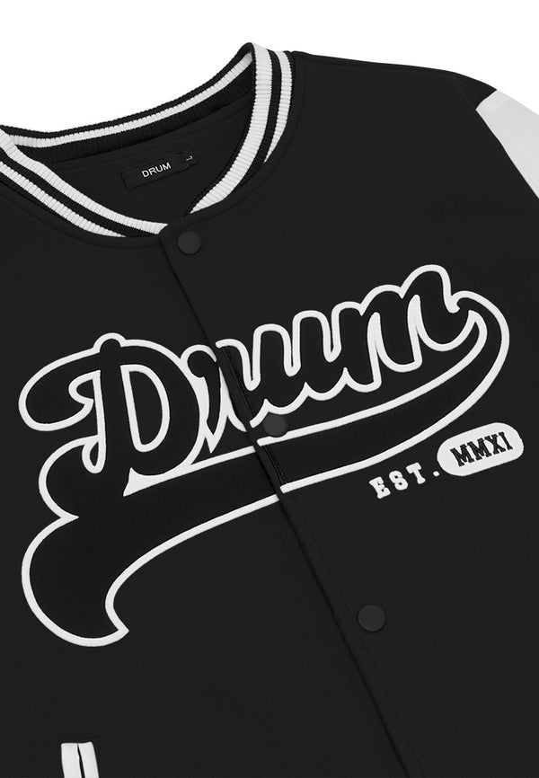 DRUM SELECT Baseball Jacket- Black