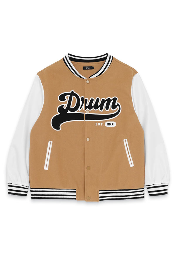 DRUM SELECT Baseball Jacket- Khaki