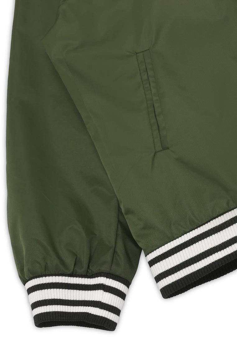 DRUM SELECT Logo Baseball Jacket - Green
