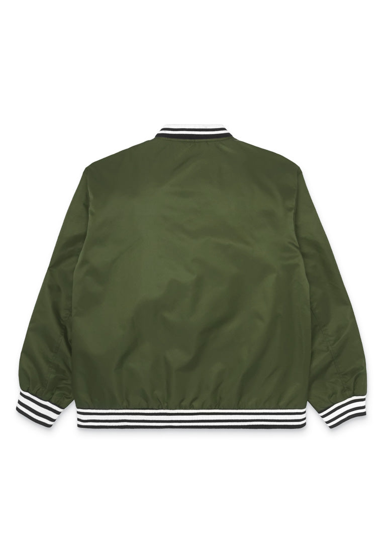 DRUM SELECT Logo Baseball Jacket - Green