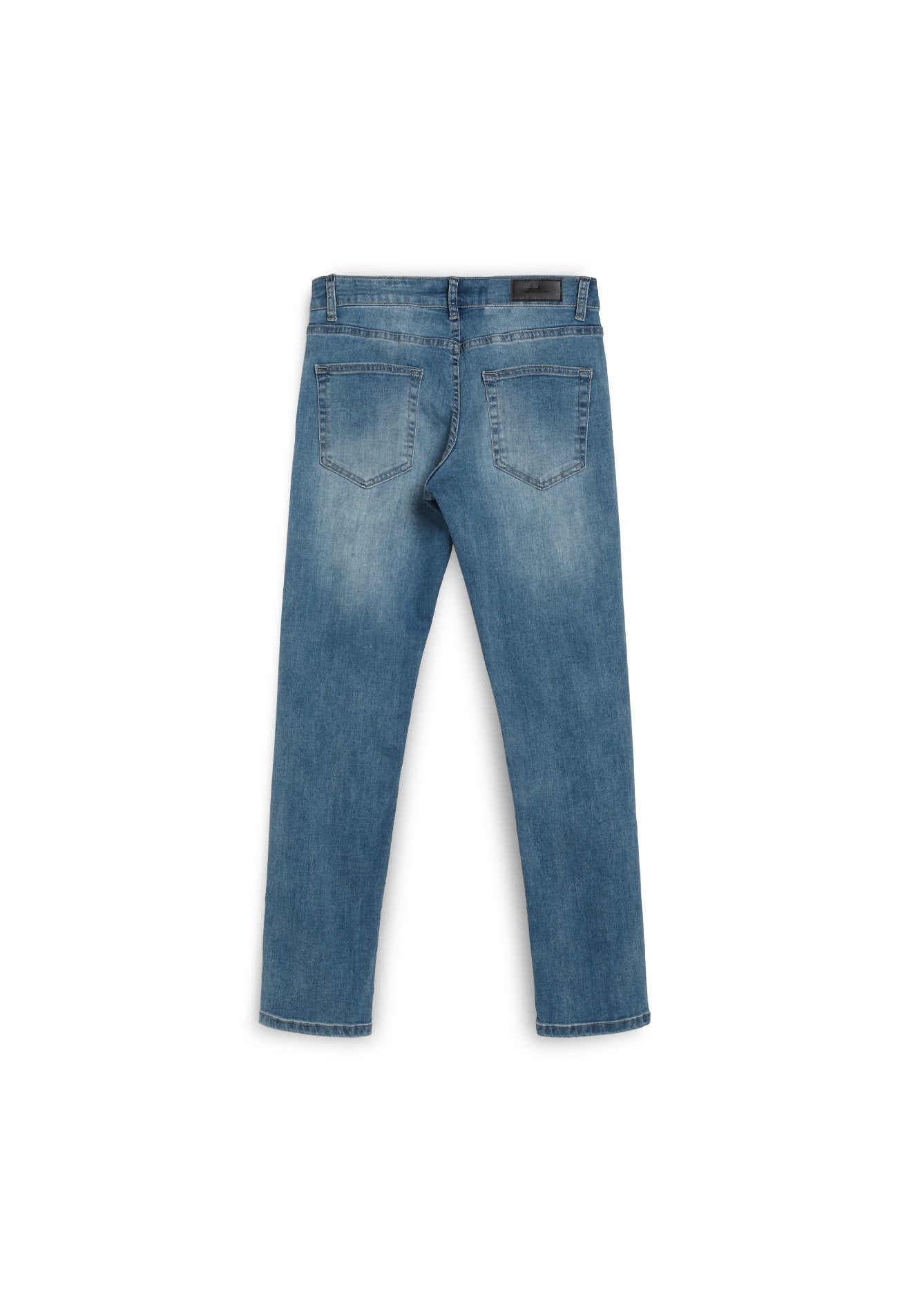 Washed Details Skinny Fit Jeans- Dark Blue