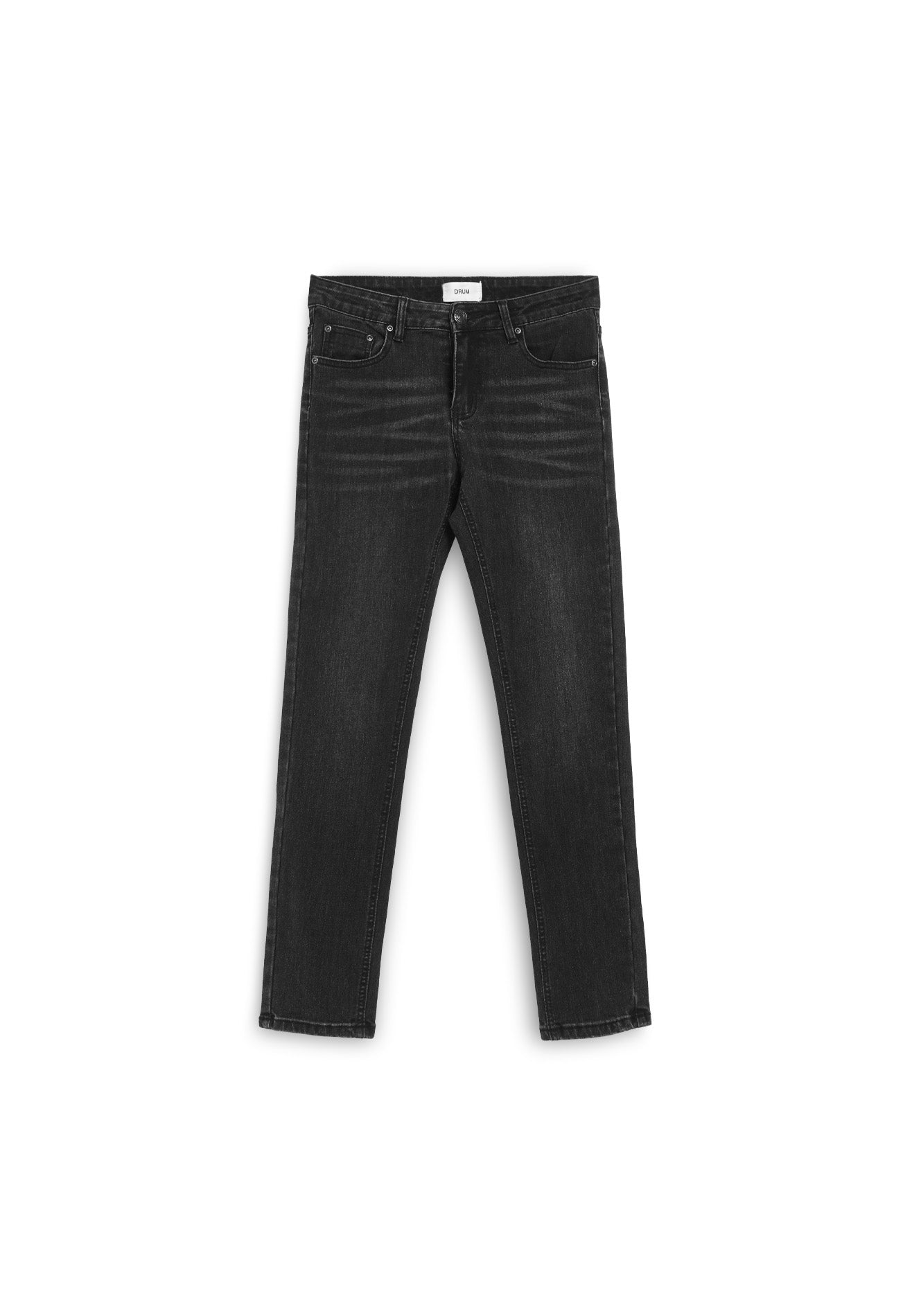 Washed Details Skinny Fit Jeans- Grey