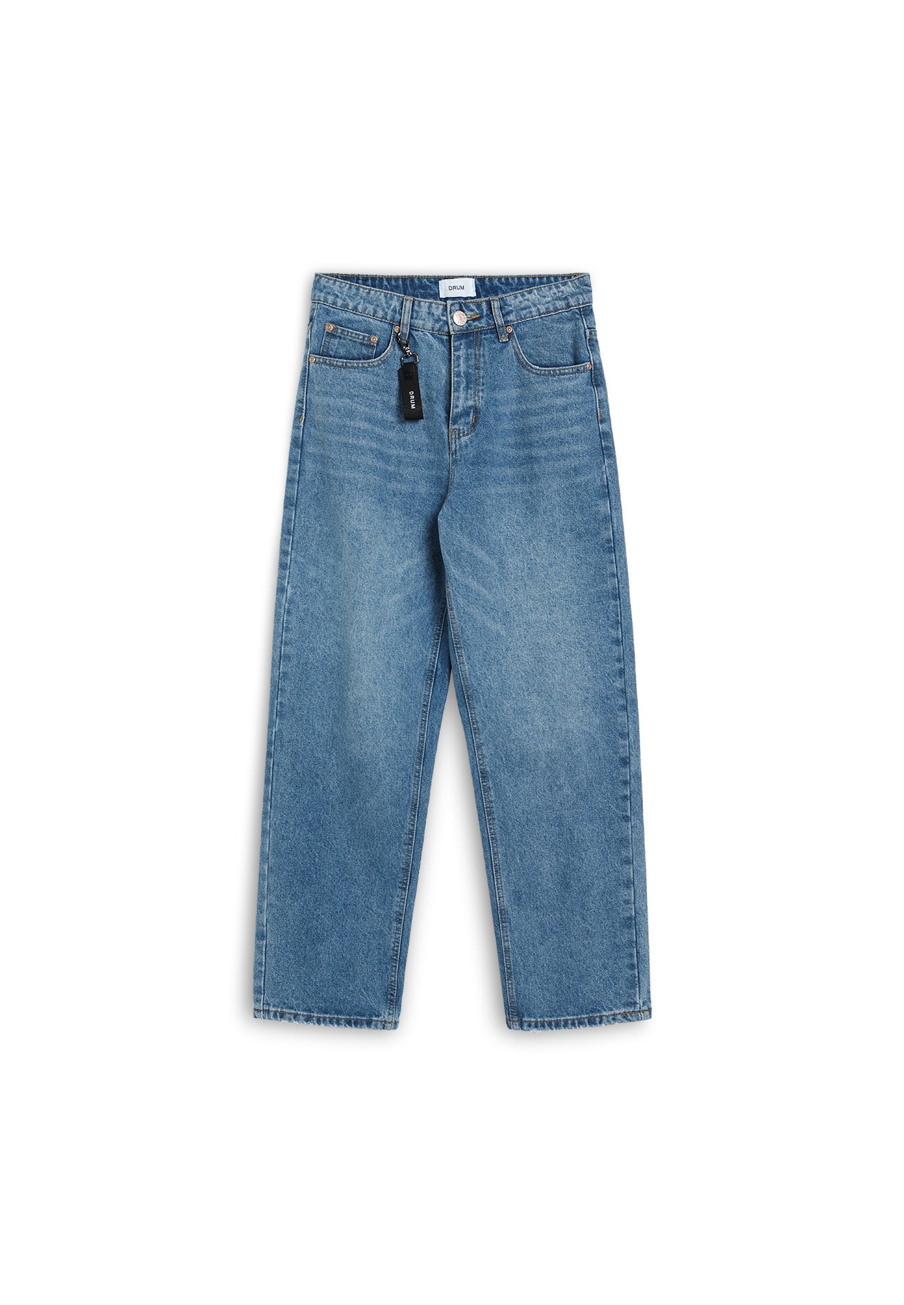 DRUM Washed Denim Straight Cut Jeans- Blue