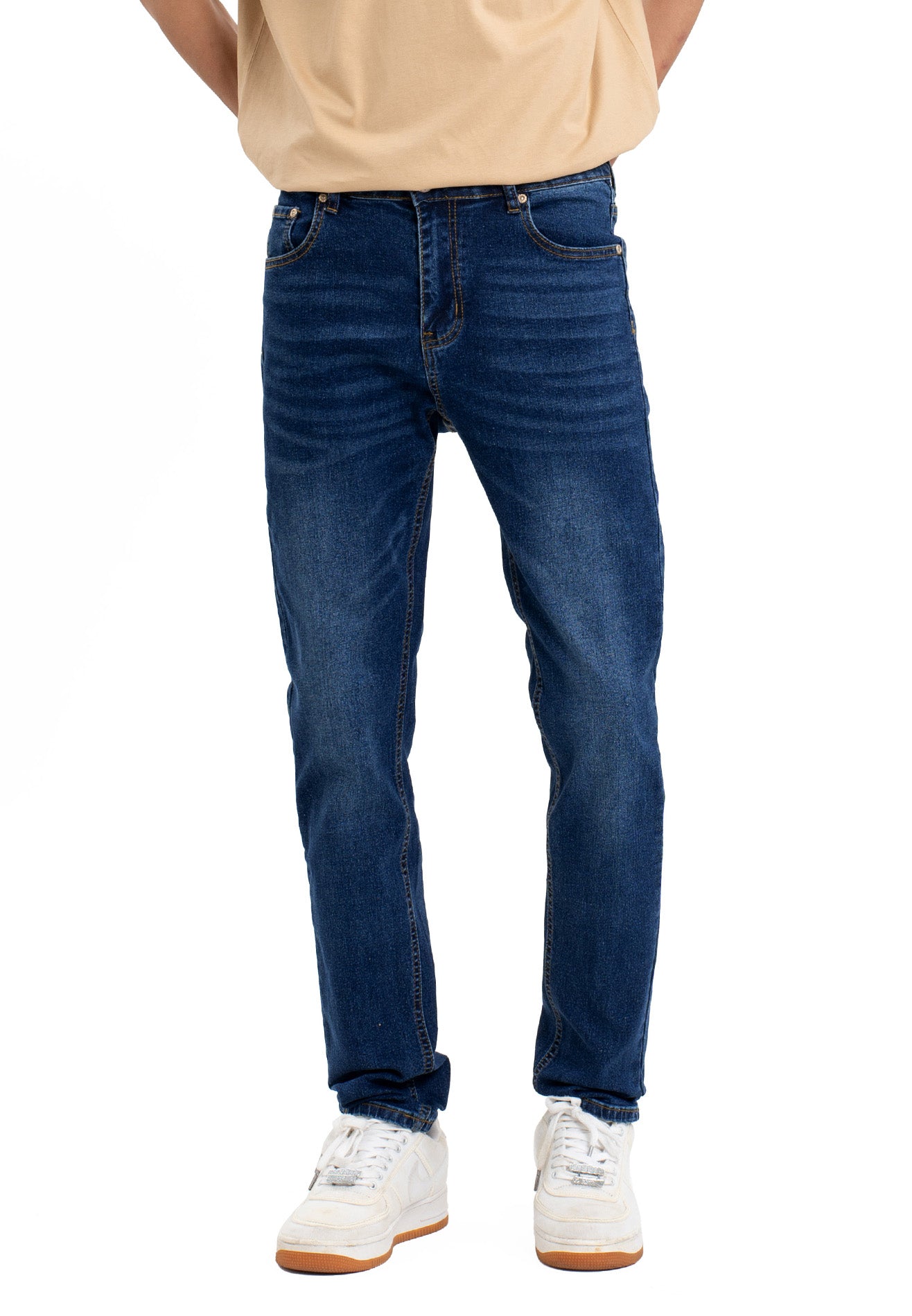 Classic Washed Slim fit Jeans- Dark Blue