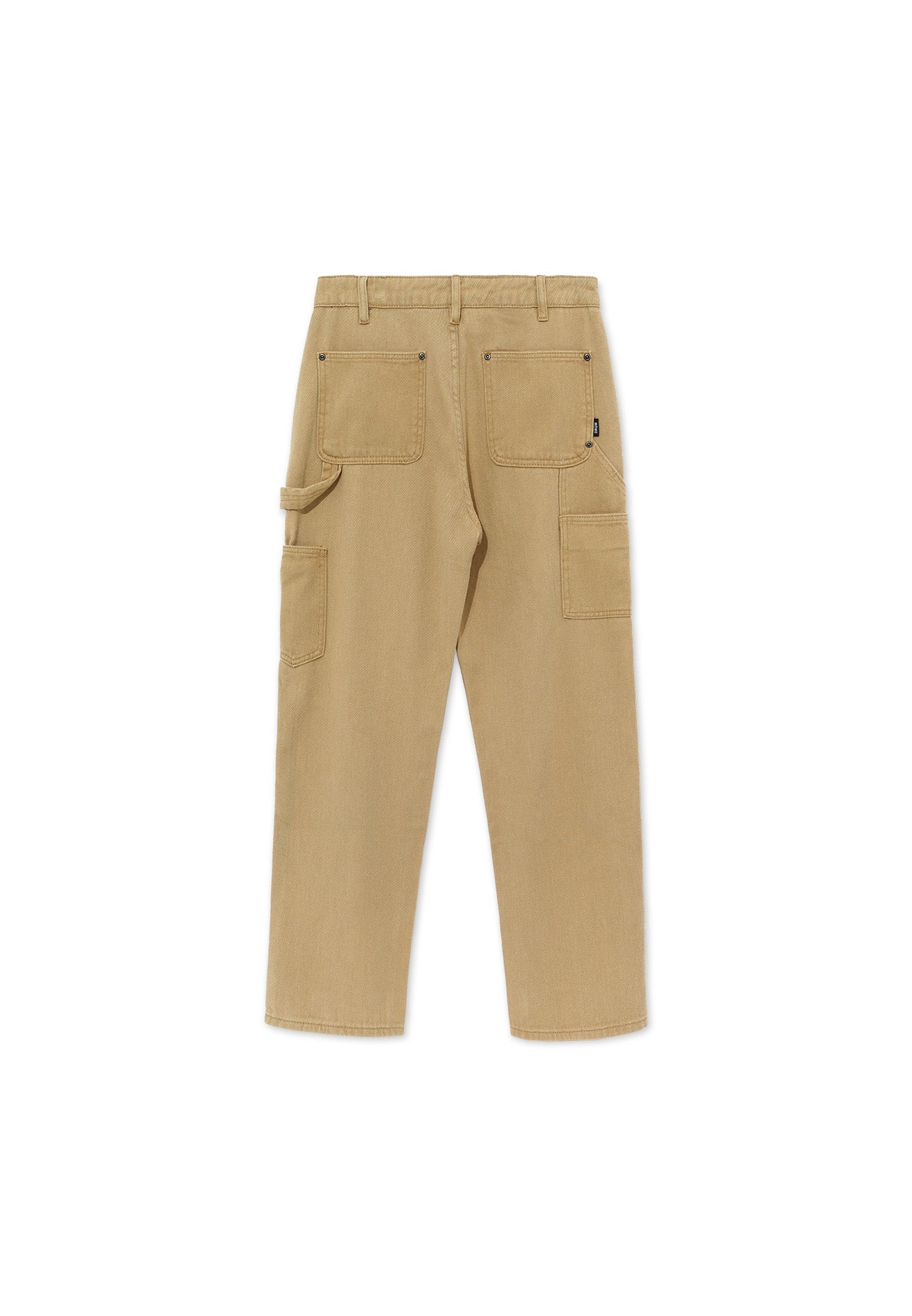 Double Knee Straight Cut Jeans- Khaki