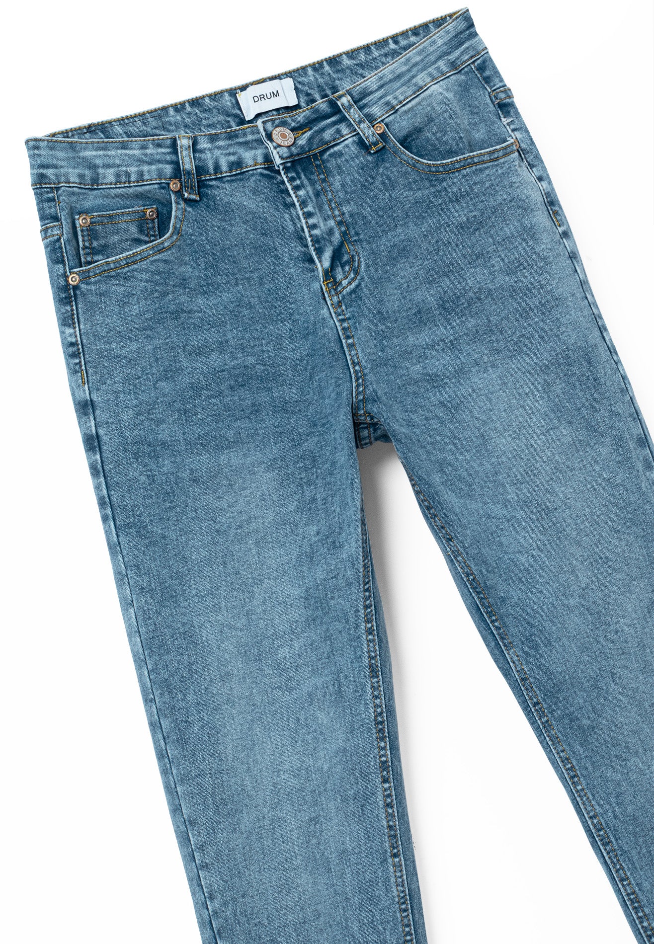 DRUM Classic Washed Details Slim fit Jeans- Blue