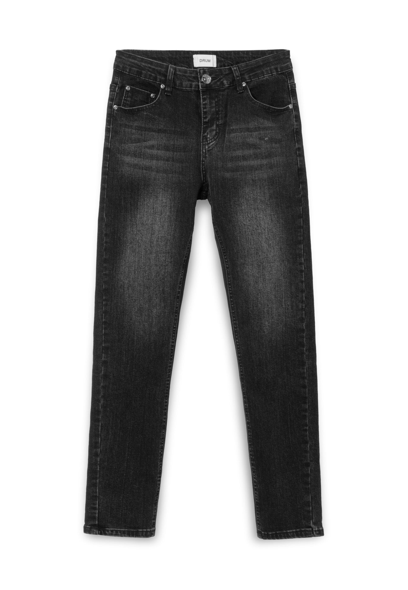 DRUM Classic Washed Details Slim fit Jeans- Black