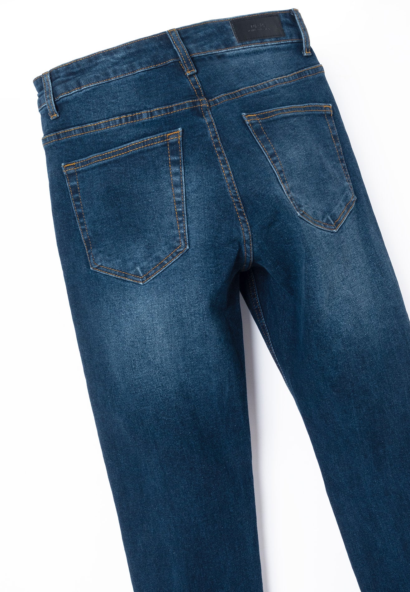 DRUM Cat Whiskle Washed Details Slim fit Jeans- Dark Blue