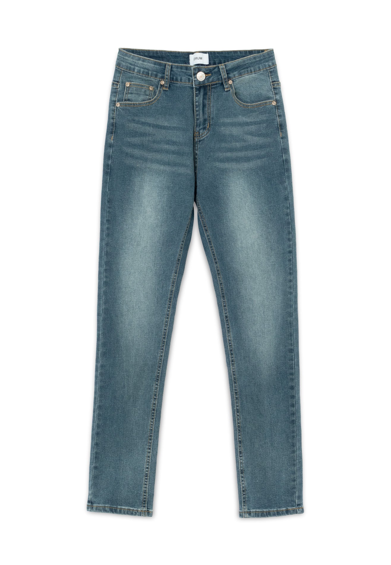 DRUM Cat Whiskle Washed Details Slim fit Jeans- Grey Blue