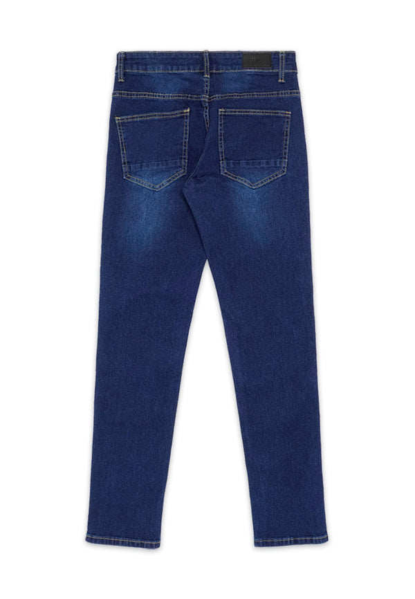 DRUM Classic Solid Denim Blue Jeans- Blue