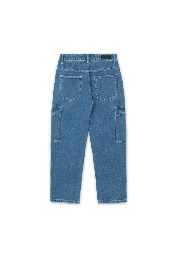 DRUM Pocket Style Straight Cut Jeans- Dark Blue