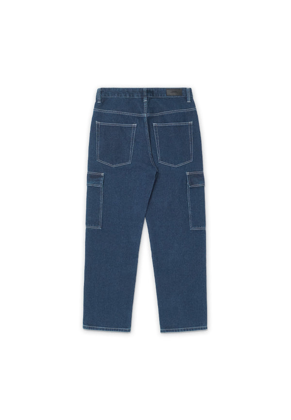 DRUM Pocket Style Straight Cut Jeans- Blue
