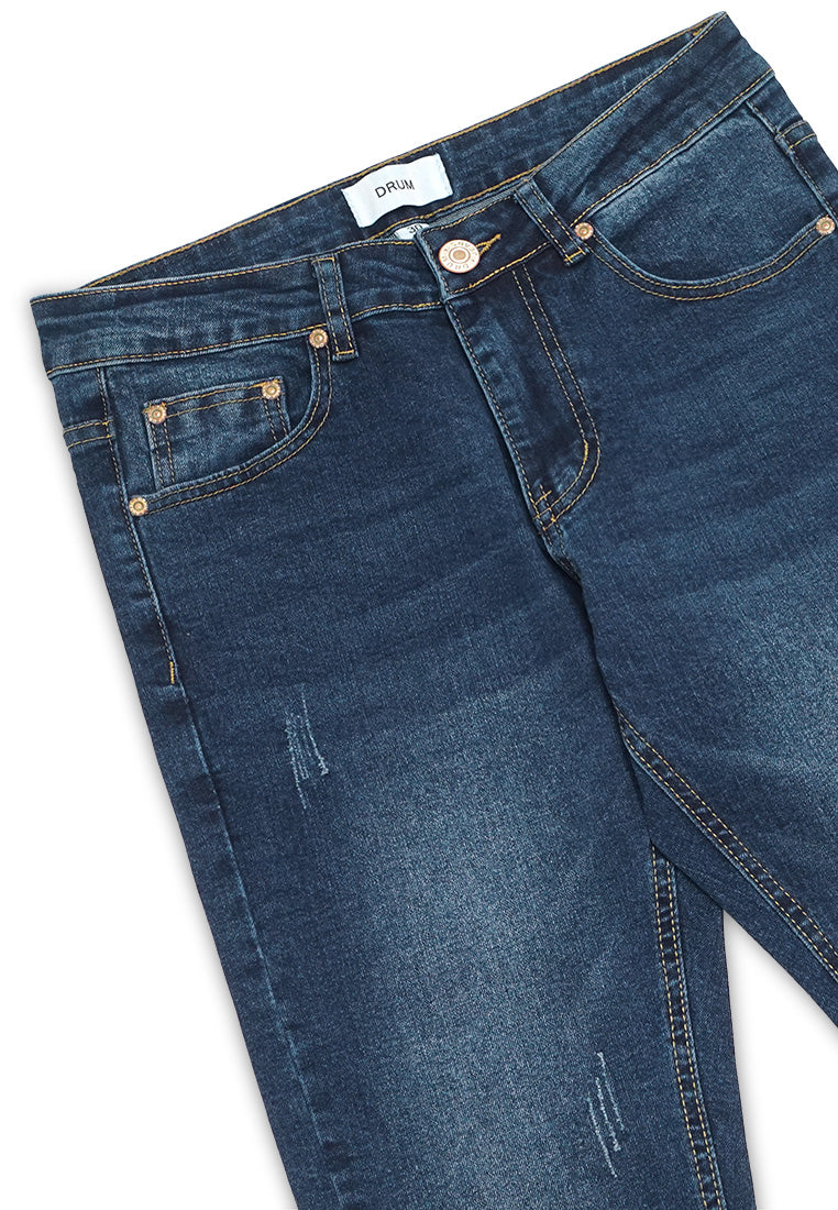DRUM Classic Ripped Details Skinny fit Jeans- Blue