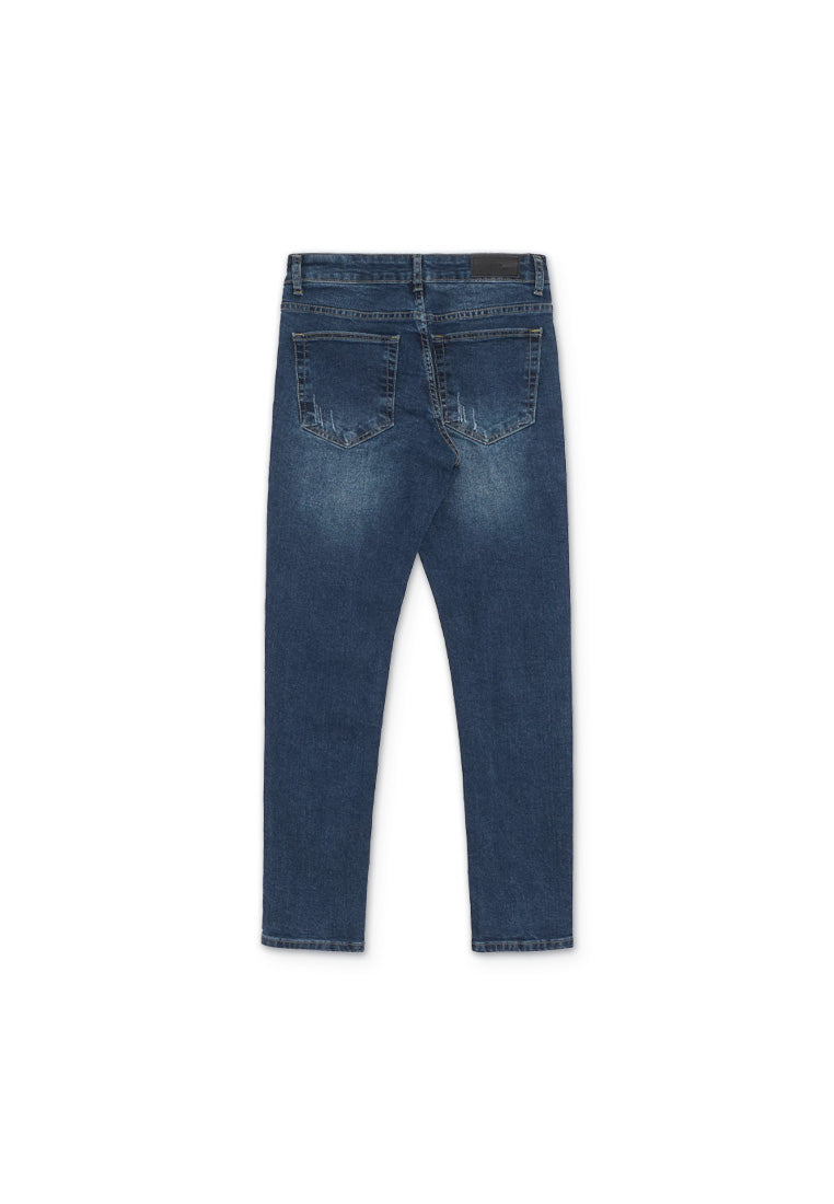 DRUM Classic Ripped Details Skinny fit Jeans- Blue