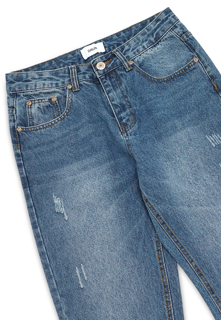 DRUM Classic Scratch Relaxed fit Jeans- Blue