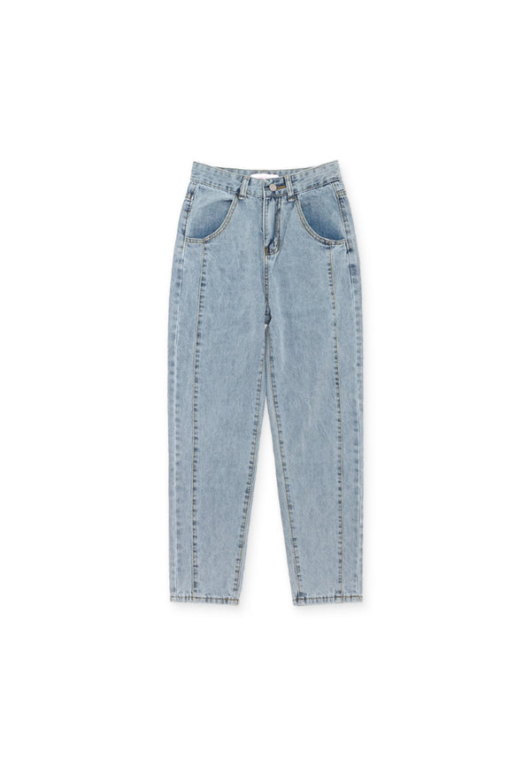 Side Bar Relaxed Fit Jeans- Blue