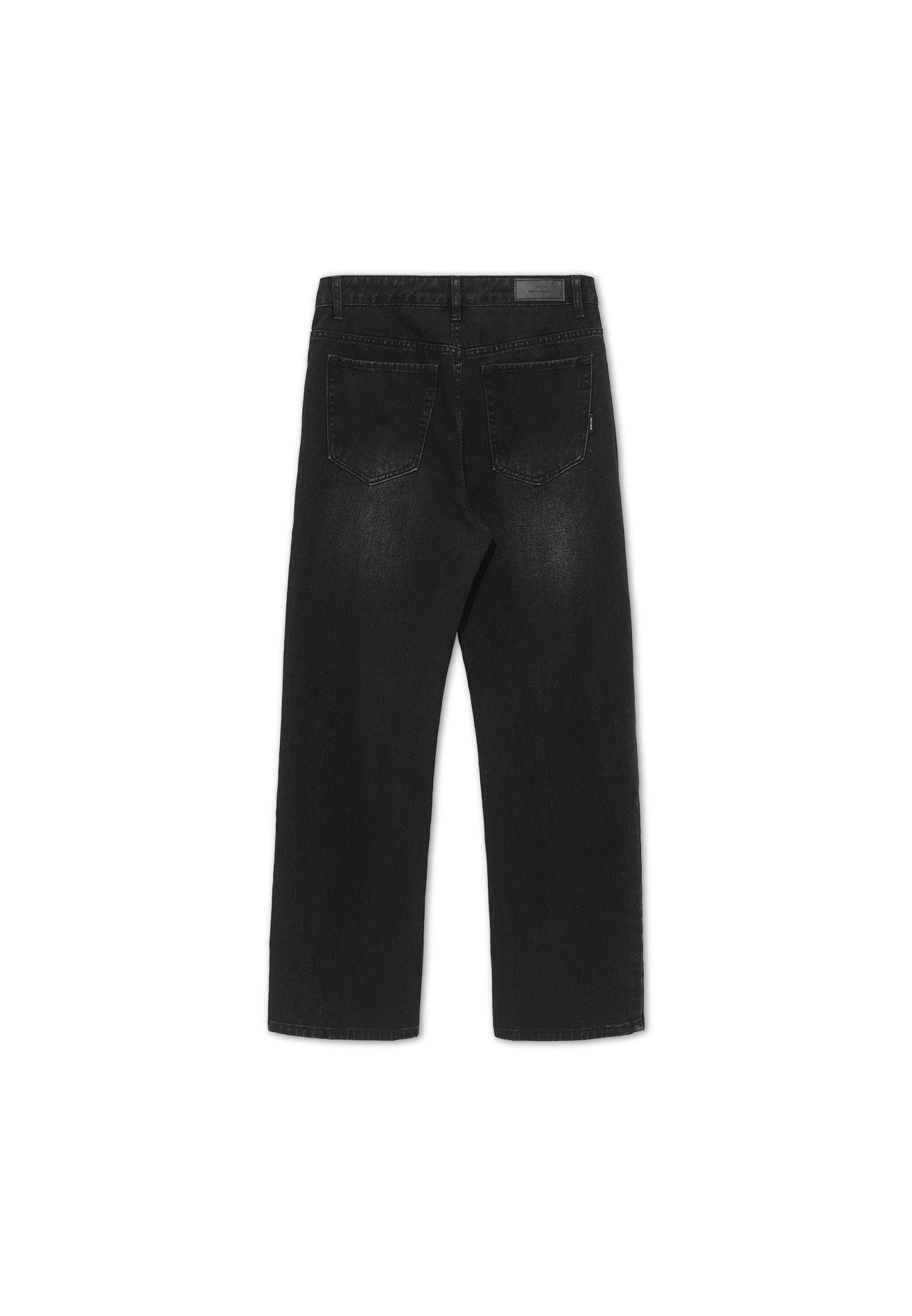 Stone Washed Baggy Jeans- Black