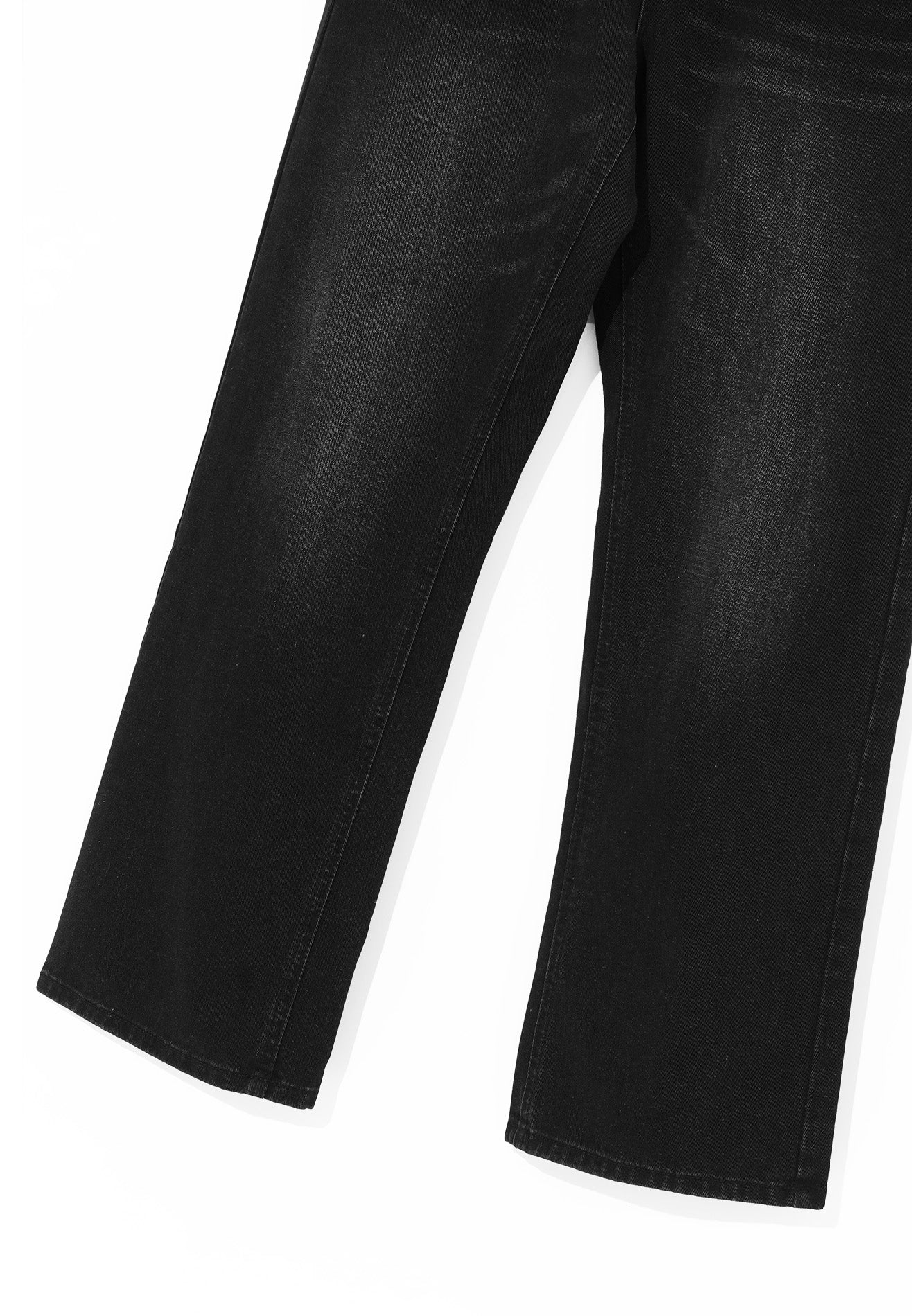 Stone Washed Baggy Jeans- Black