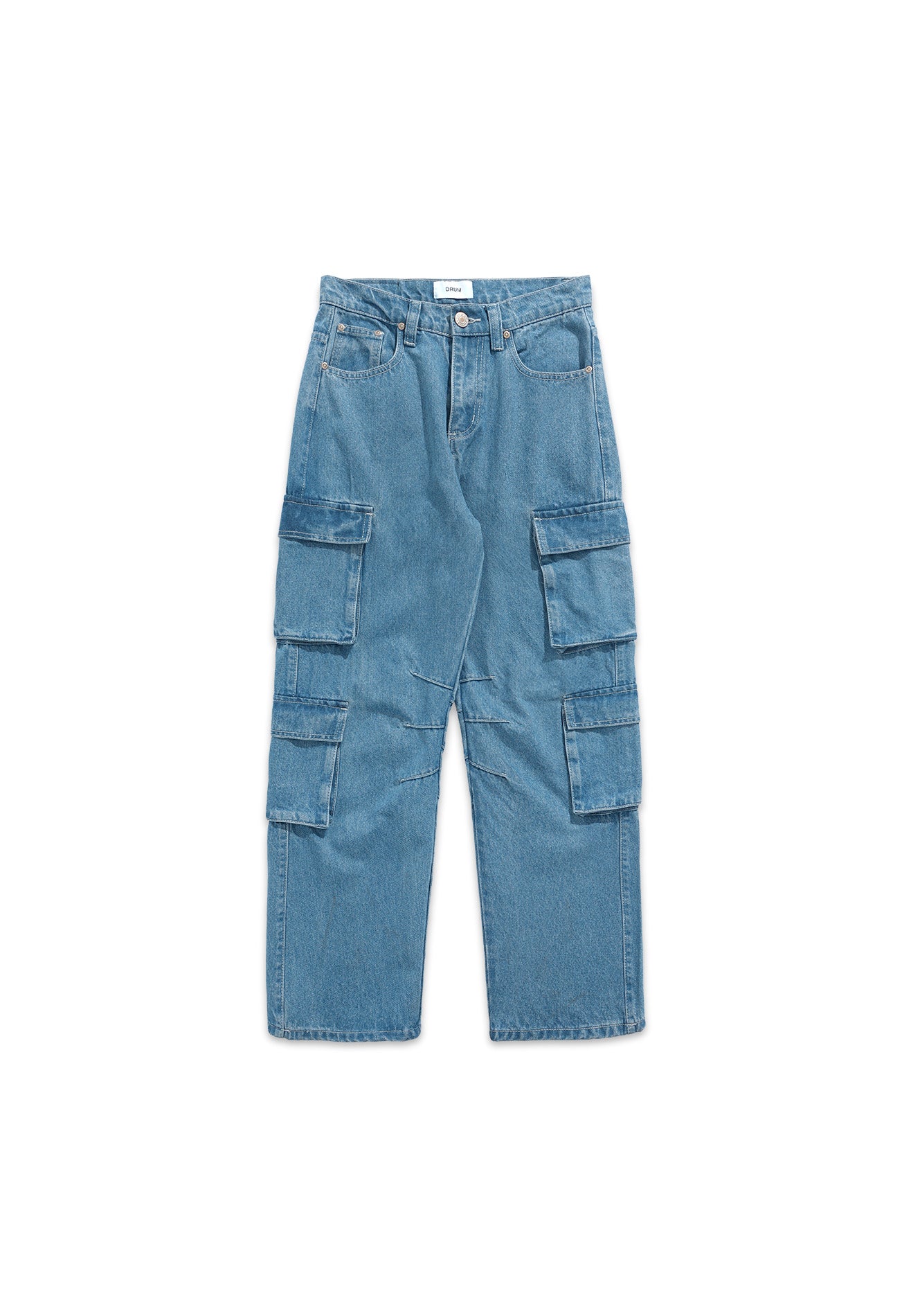 Select Women Denim Washed Pockets details Baggy Jeans- Blue