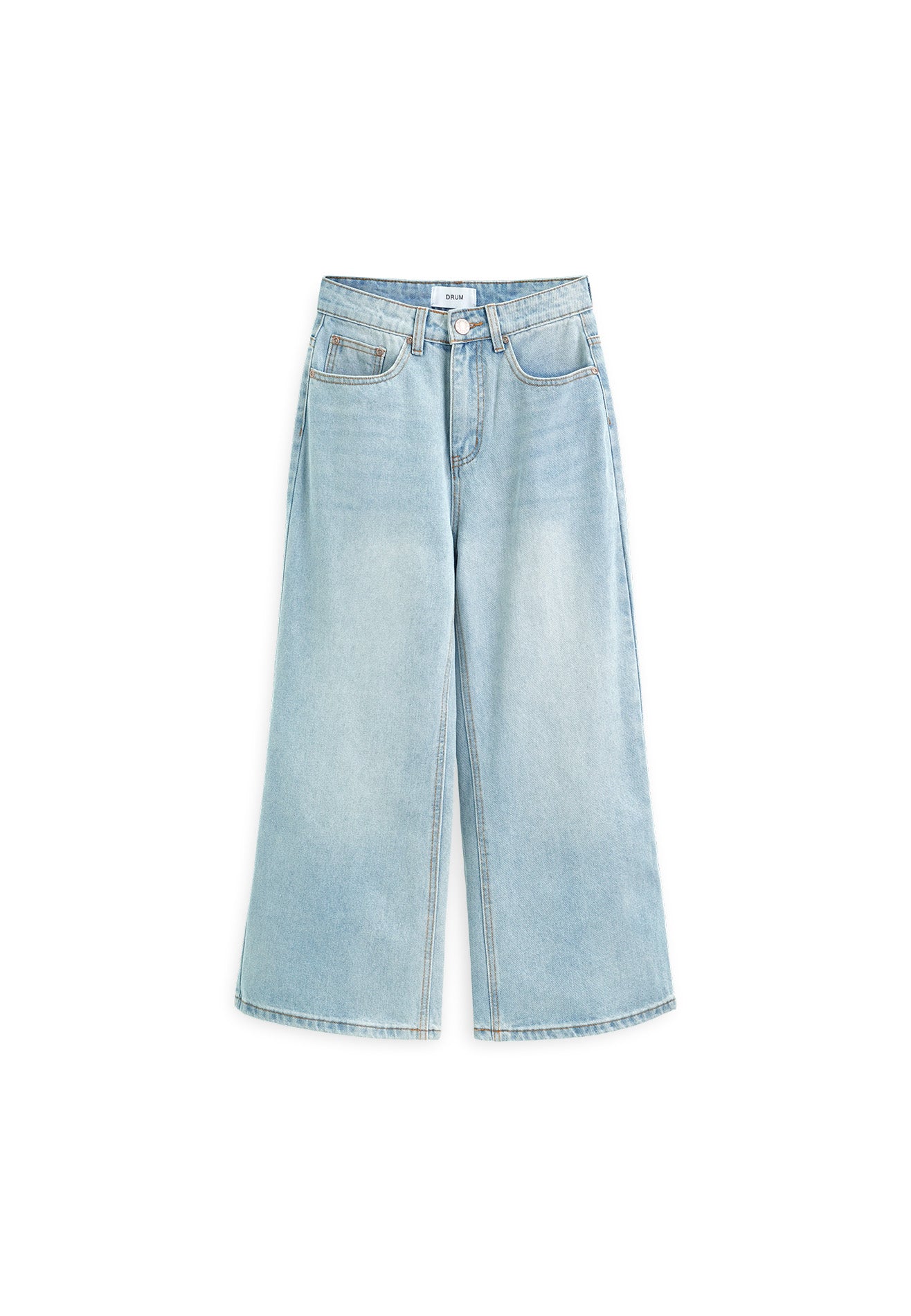 DRUM SELECT Women Wide Flare Long Jeans- Light Blue