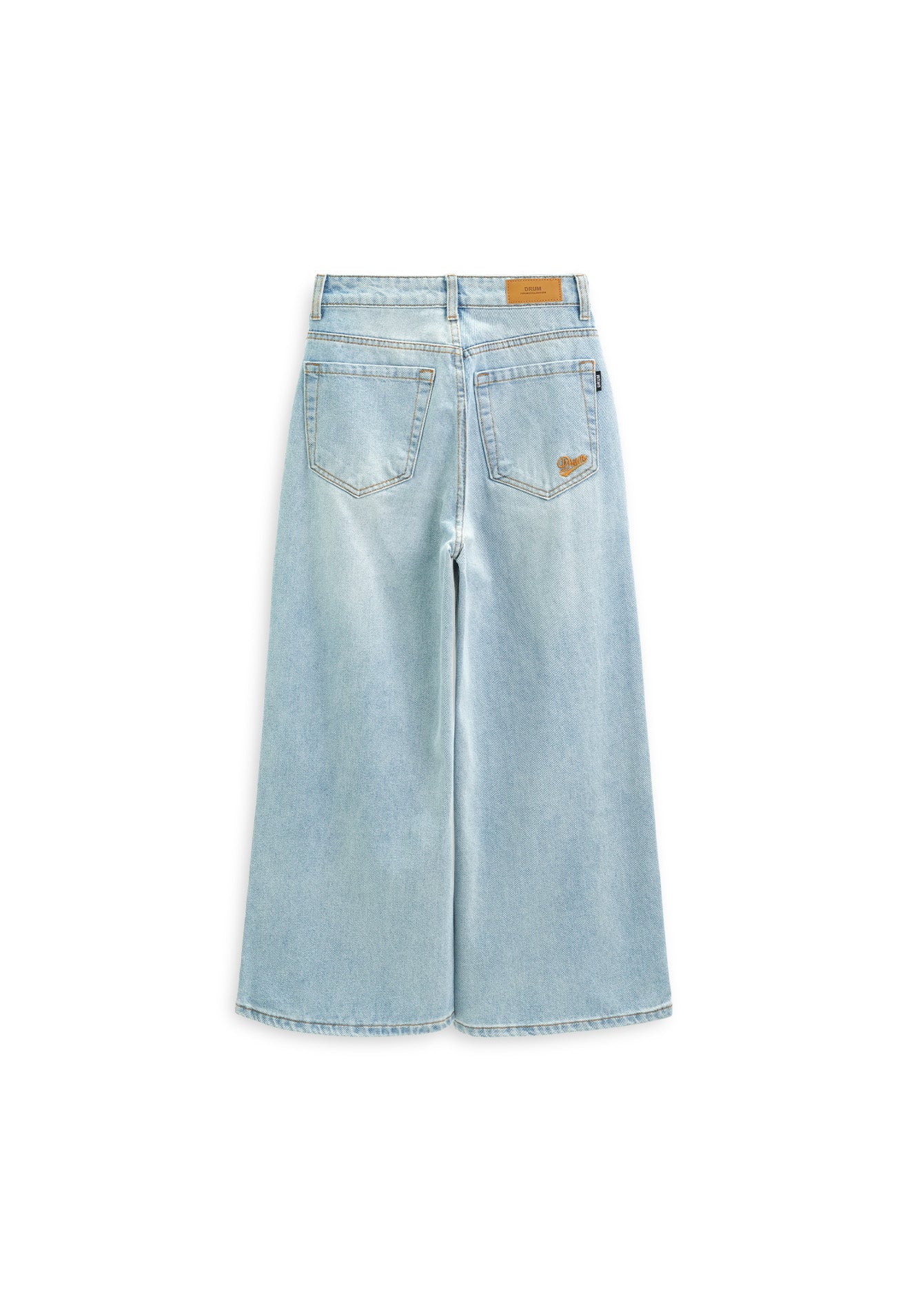 DRUM SELECT Women Wide Flare Long Jeans- Light Blue