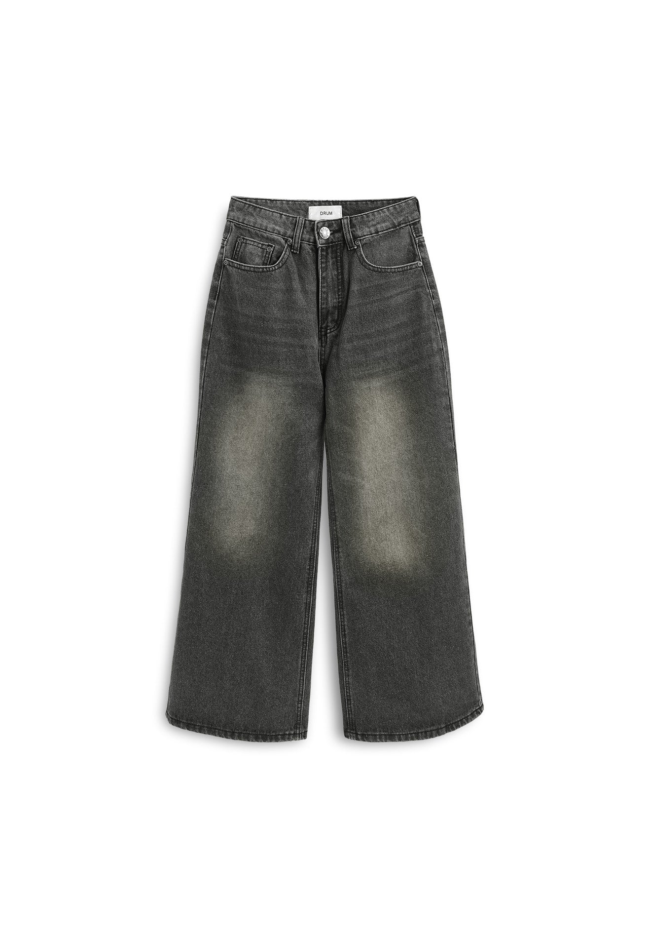 DRUM SELECT Women Wide Flare Long Jeans- Grey