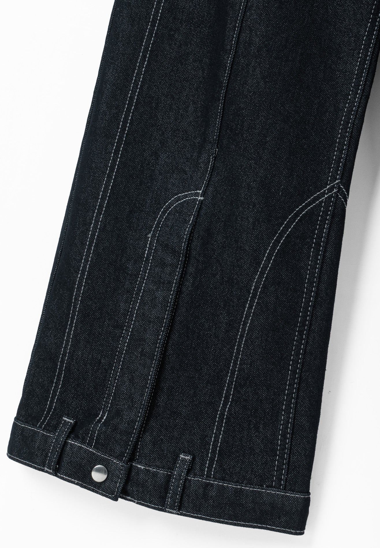 DRUM S. Denim Syndicate Clasp Buckle Bone Baggy Jeans- Navy