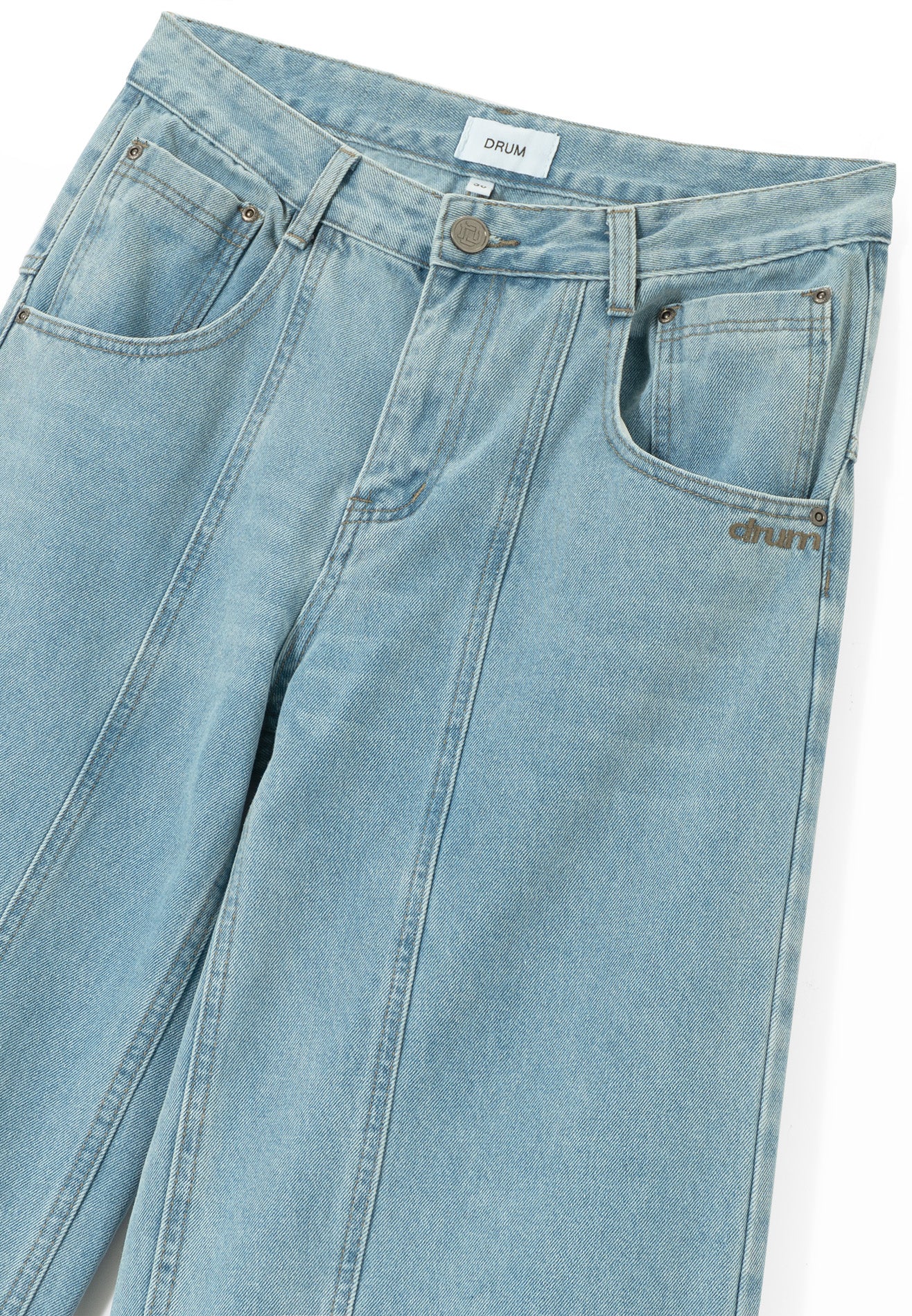 DRUM S. Folded up Baggy Jeans- Blue