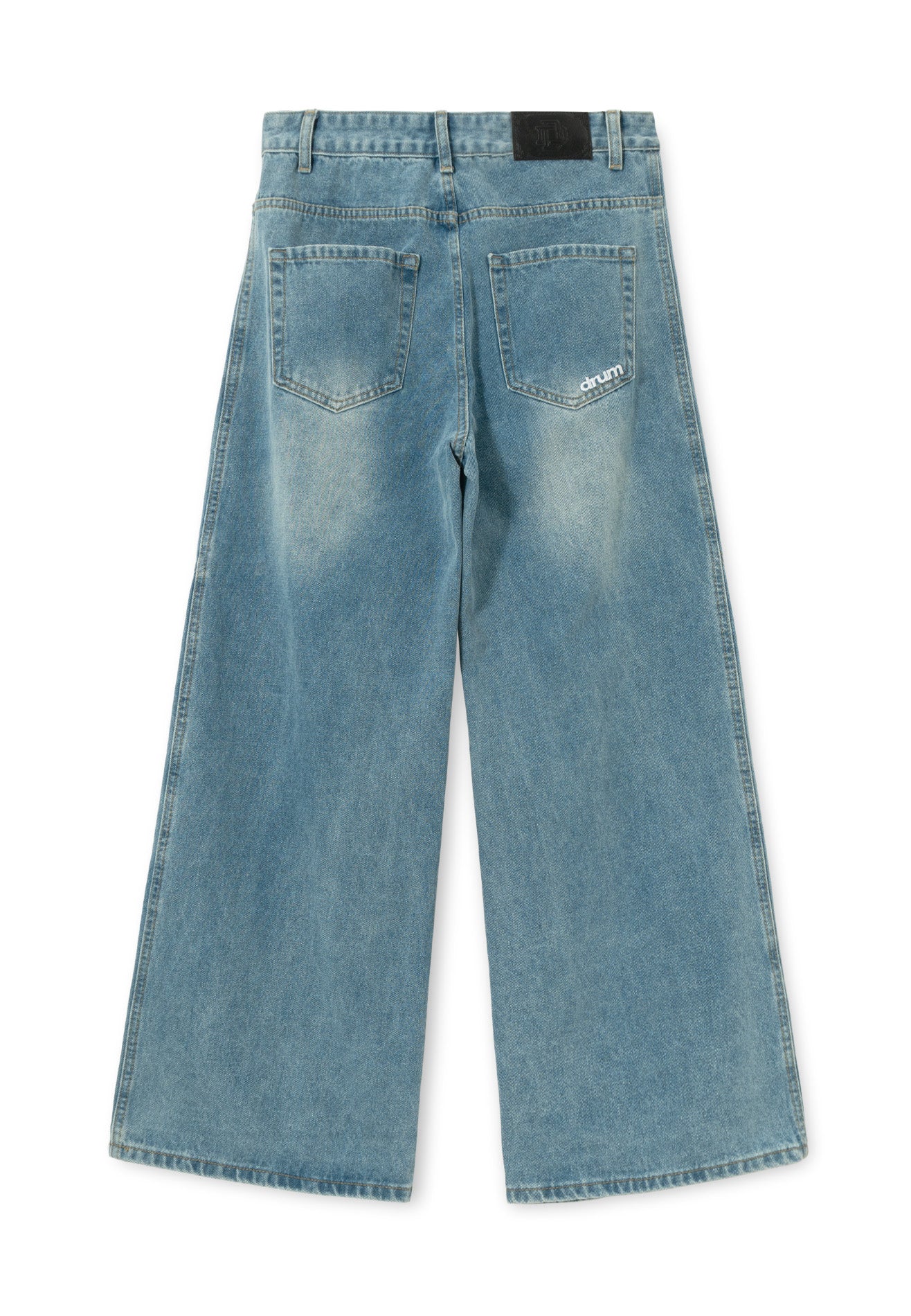 DRUM S. Grosgrain Tape Baggy Jeans- Light Blue