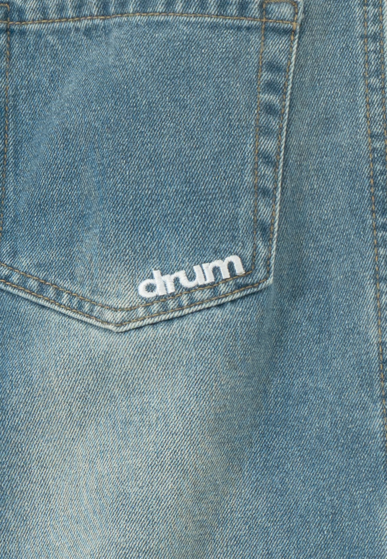 DRUM S. Grosgrain Tape Baggy Jeans- Light Blue