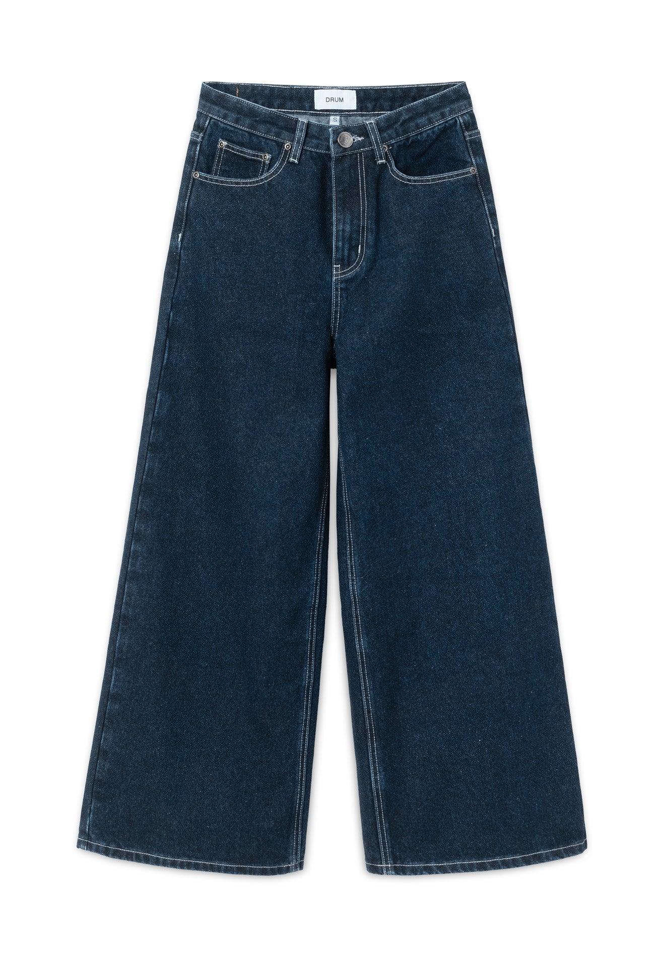DRUM S. Women Baggy Long Jeans- Dark Blue