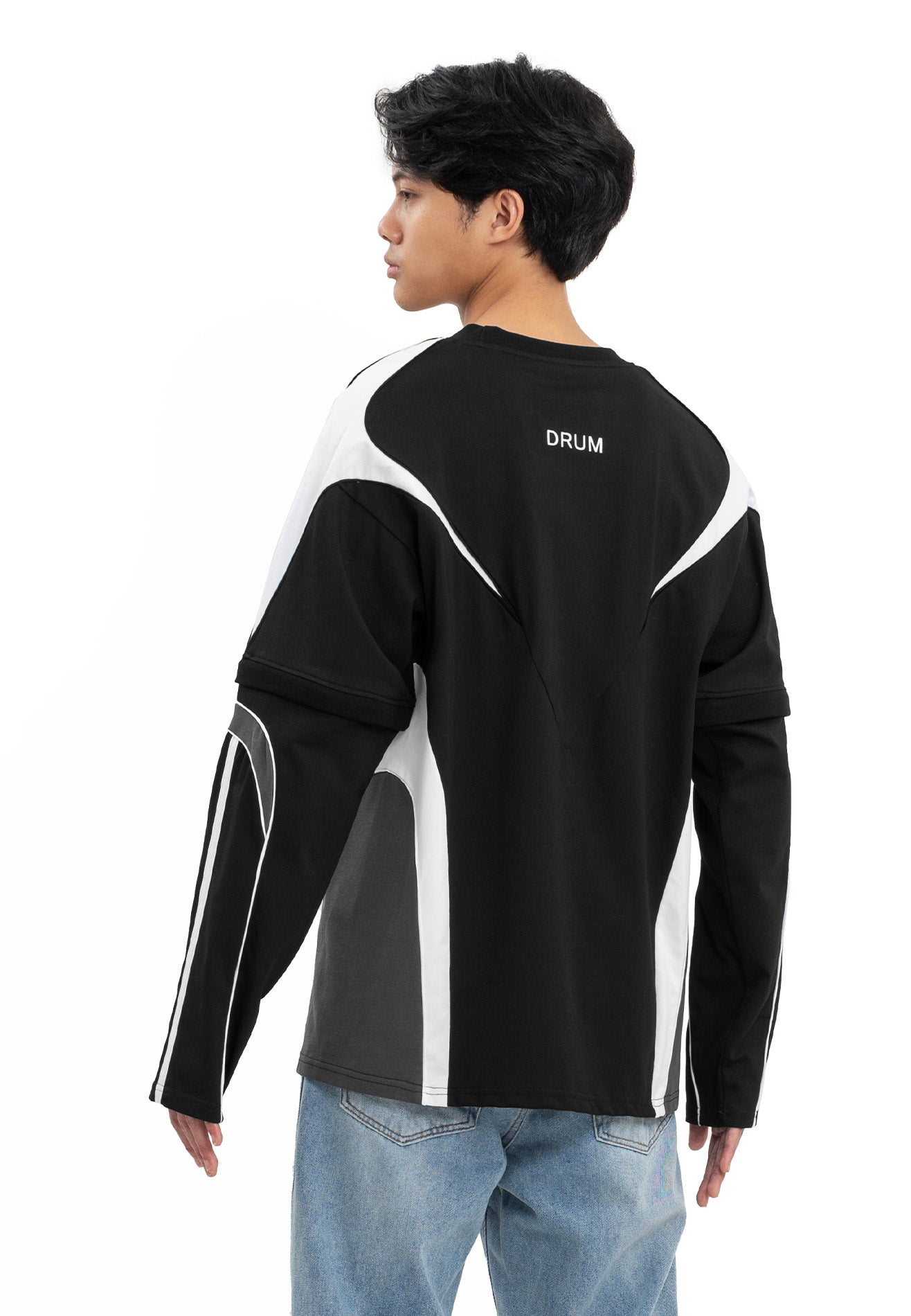 Select Racing Collection Detachable Sleeve Jumper Tee - Black