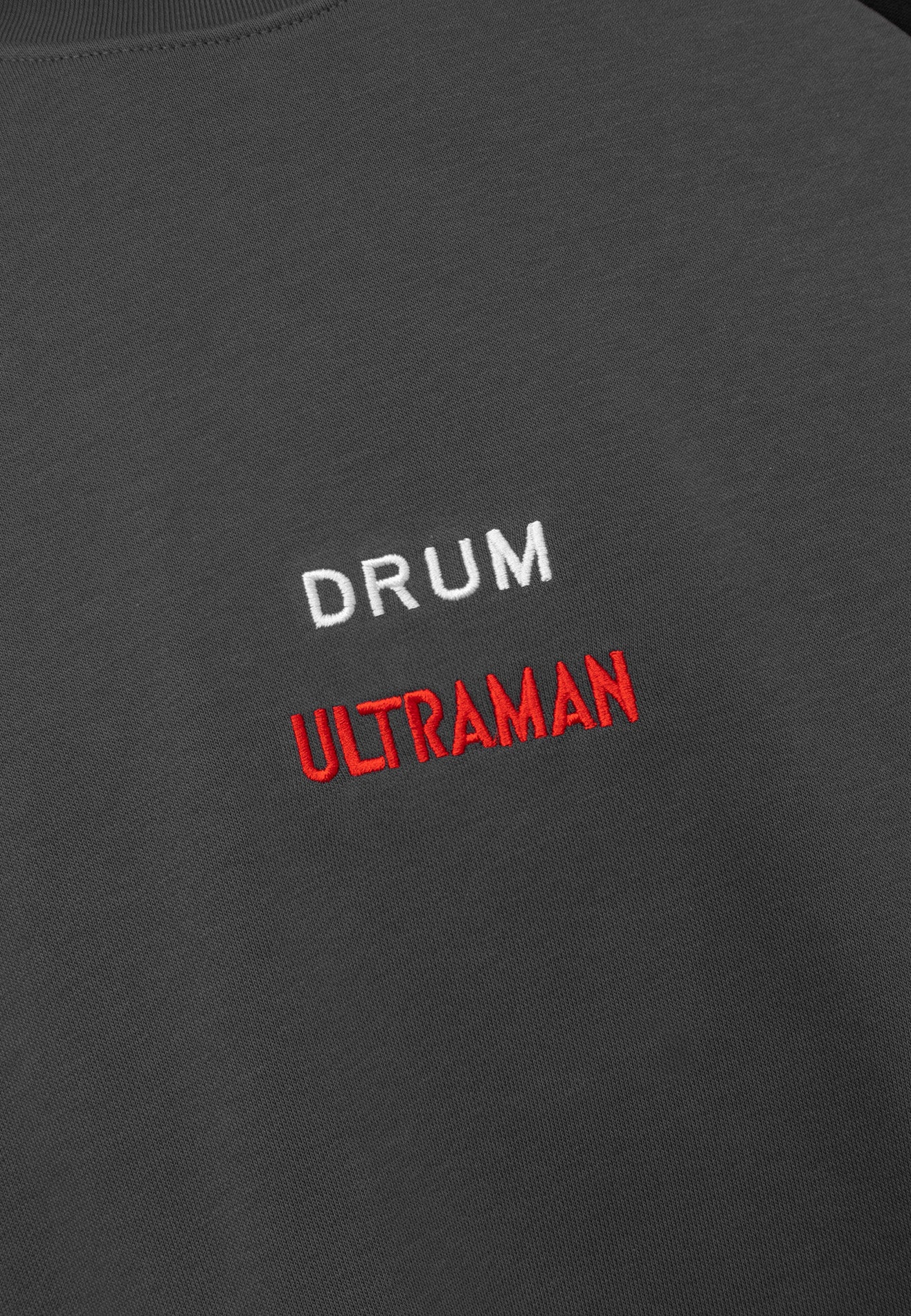 DRUM | ULTRAMAN Long Sleeve Jumper Sweatshirt- Dark Grey