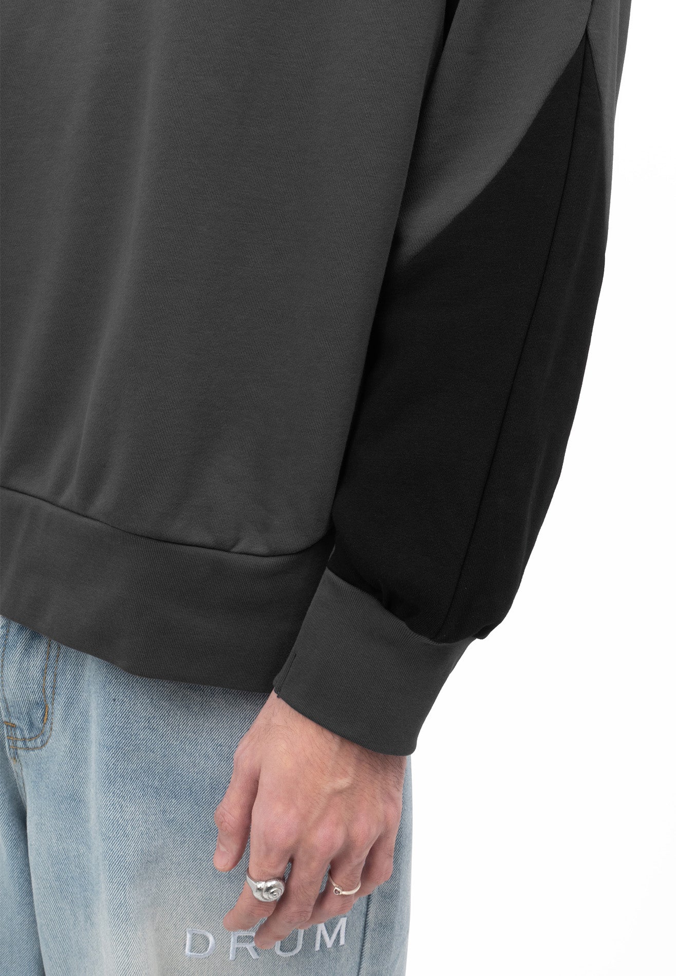 DRUM | ULTRAMAN Long Sleeve Jumper Sweatshirt- Dark Grey